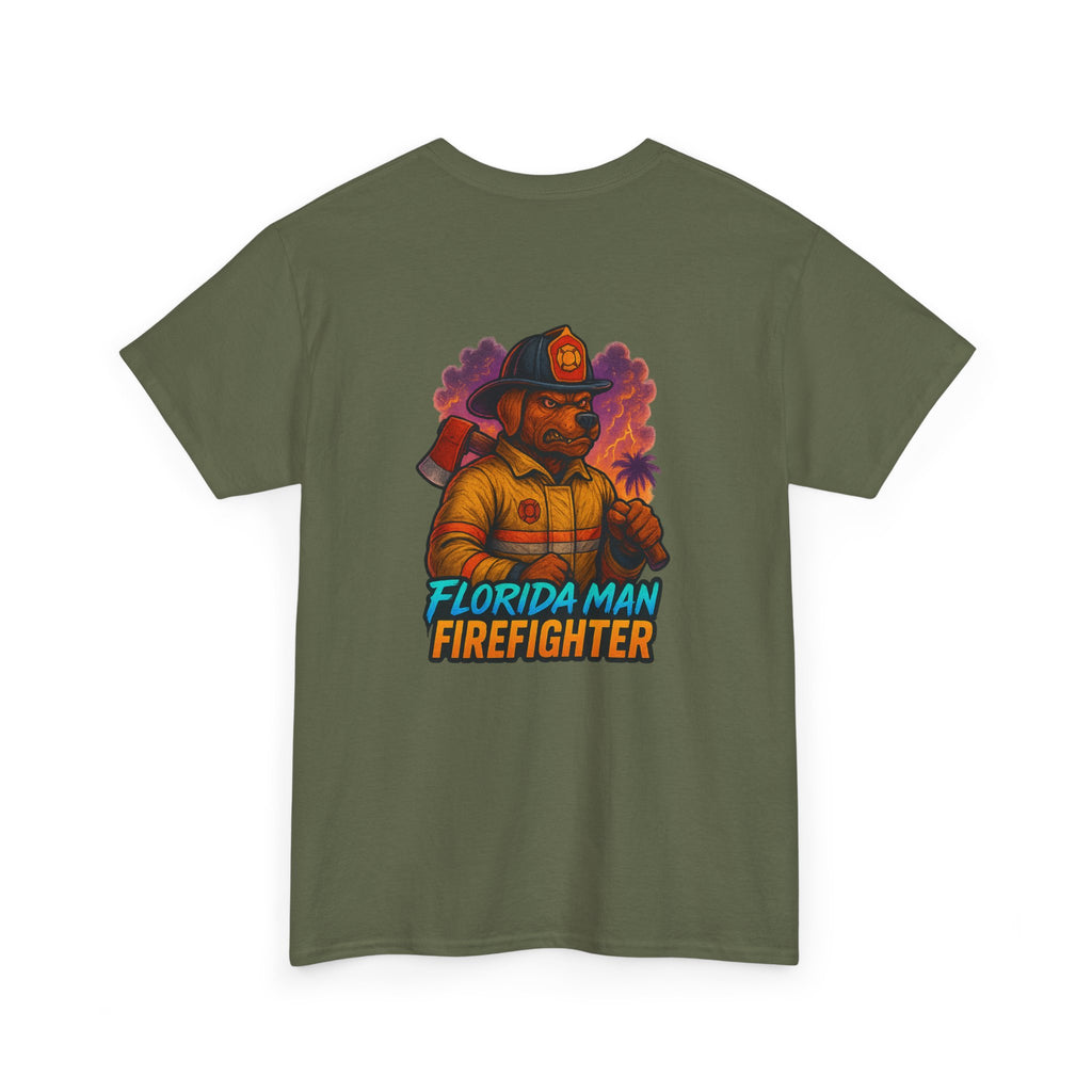 Gaming Tee - Florida Man Blaze Firefighter Gator