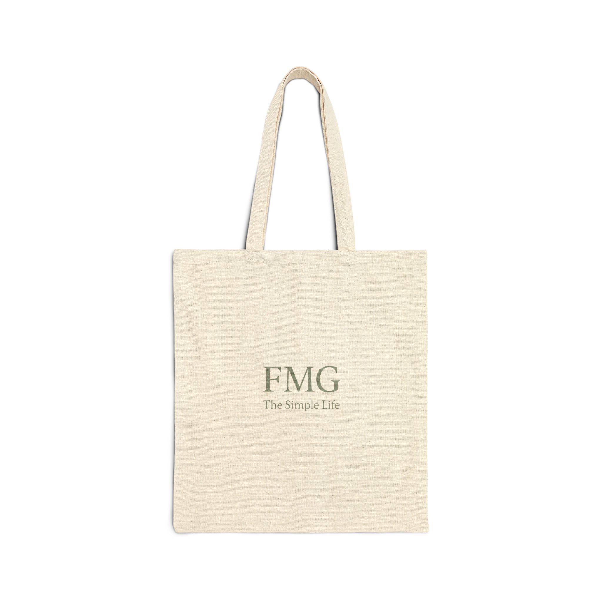FMG “The Simple Life” Canvas Tote – Eco-Friendly Minimalist Carryall for Everyday Living