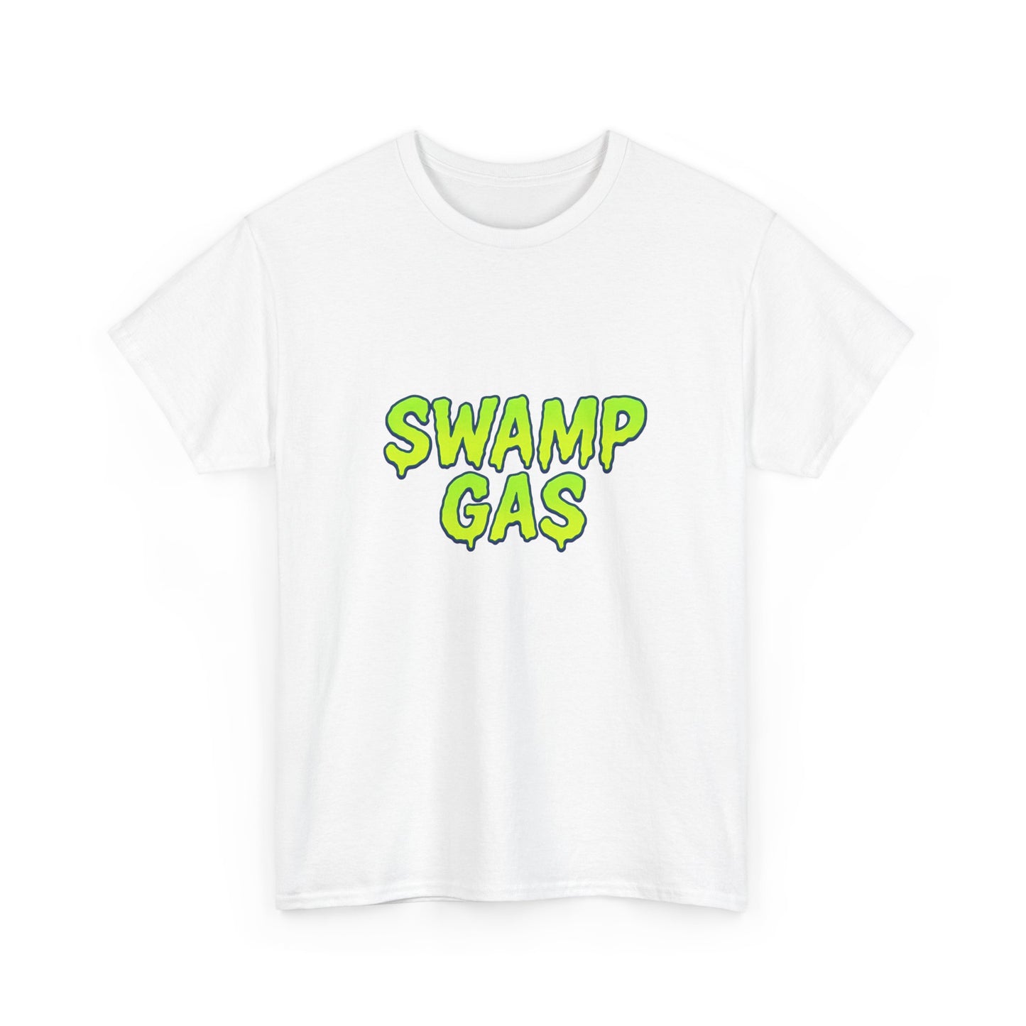 Neon Green Blob Unisex Tee - Cute Cartoonish Design with Hearts and Stars