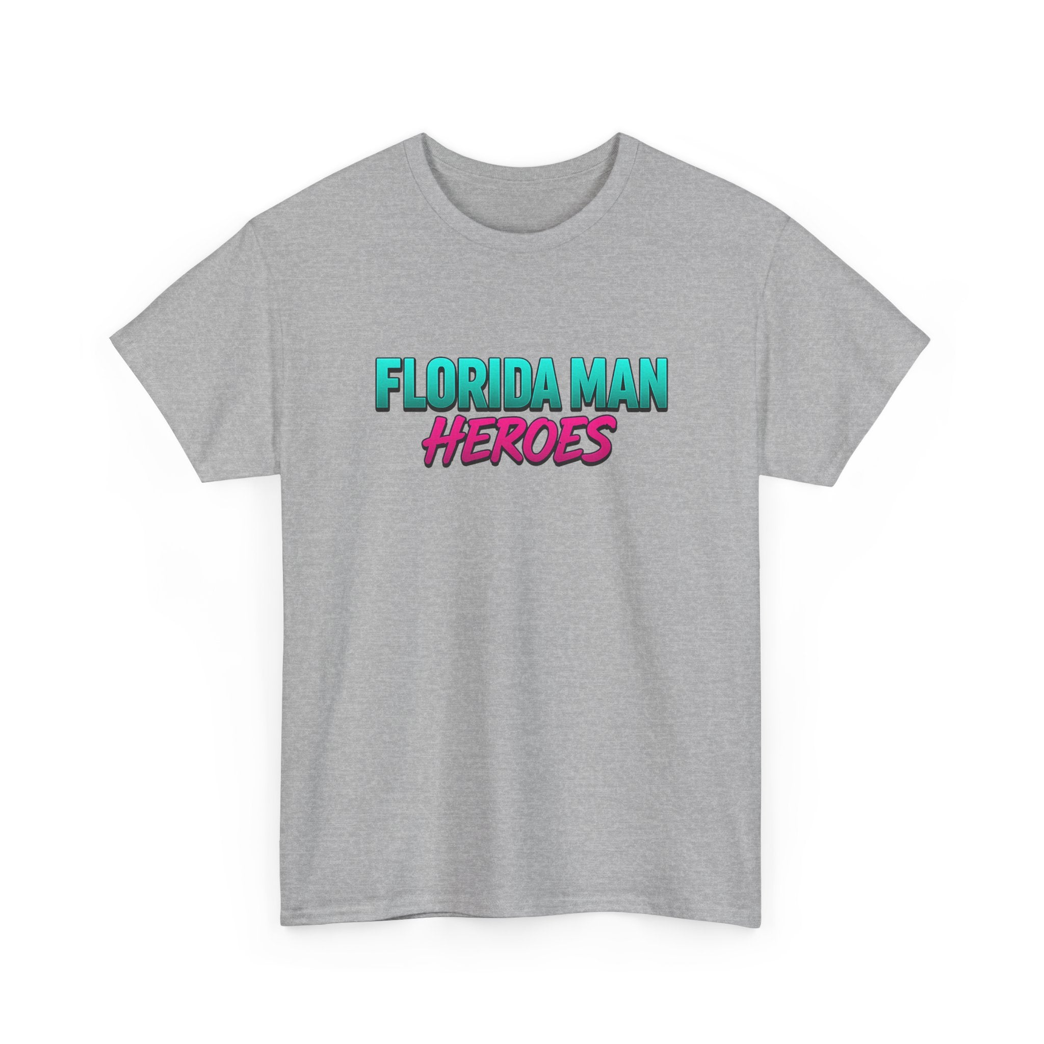Florida Man Heroes Tee - Unisex Cotton T-Shirt, Funny Gift, Casual Wear, Unique Design, Quirky Florida Apparel