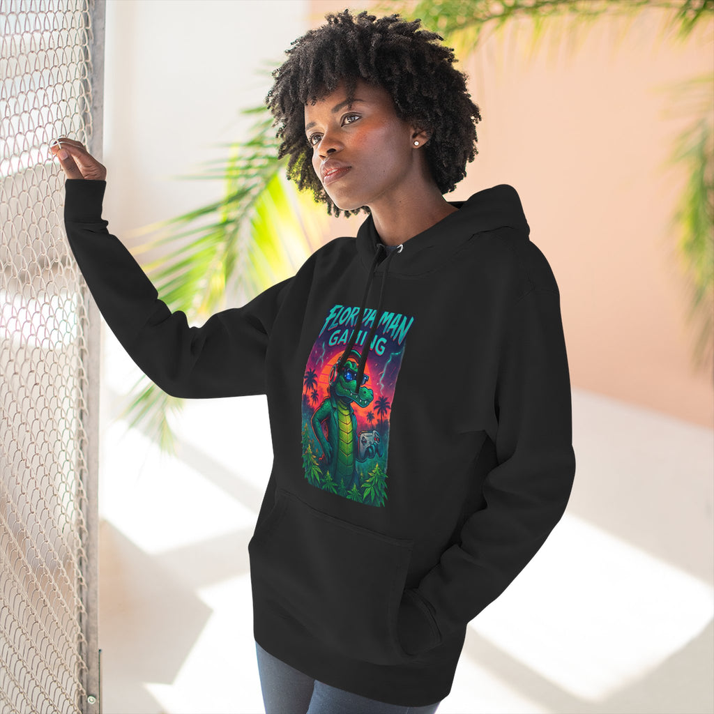 Gamer Fleece Hoodie - Cozy Dragon Design, Perfect for Gaming Sessions, Gifts for Gamers, Casual Wear, Fun Streetwear