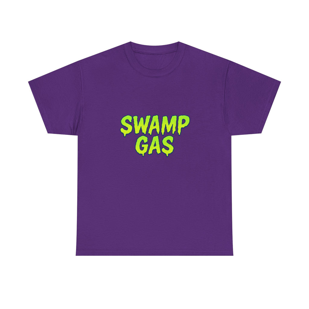 Swamp Gas Unisex Heavy Cotton Tee - Fun Graphic T-Shirt for Festivals, Parties, Gifts, Casual Wear, Retro Style