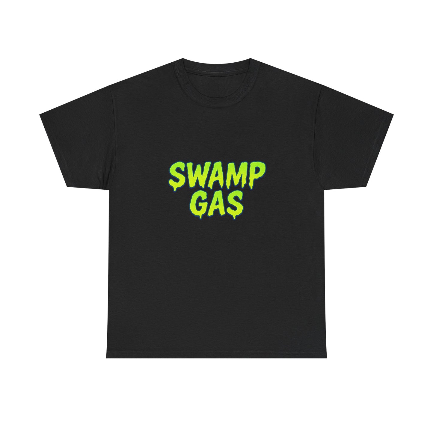 Neon Green Blob Unisex Tee - Cute Cartoonish Design with Hearts and Stars