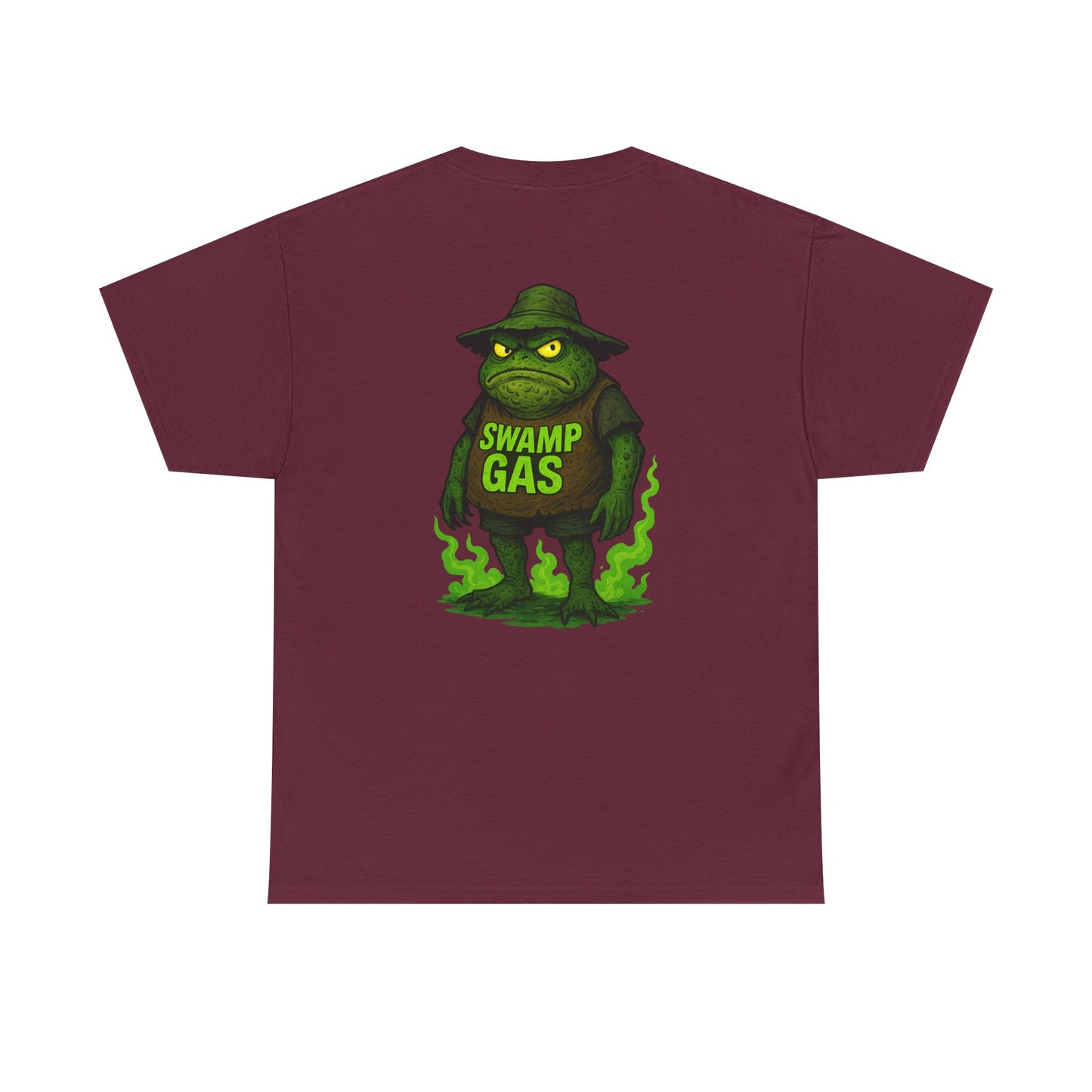 Swamp Gas Unisex Heavy Cotton Tee - Fun Graphic T-Shirt for Festivals, Parties, Gifts, Casual Wear, Retro Style
