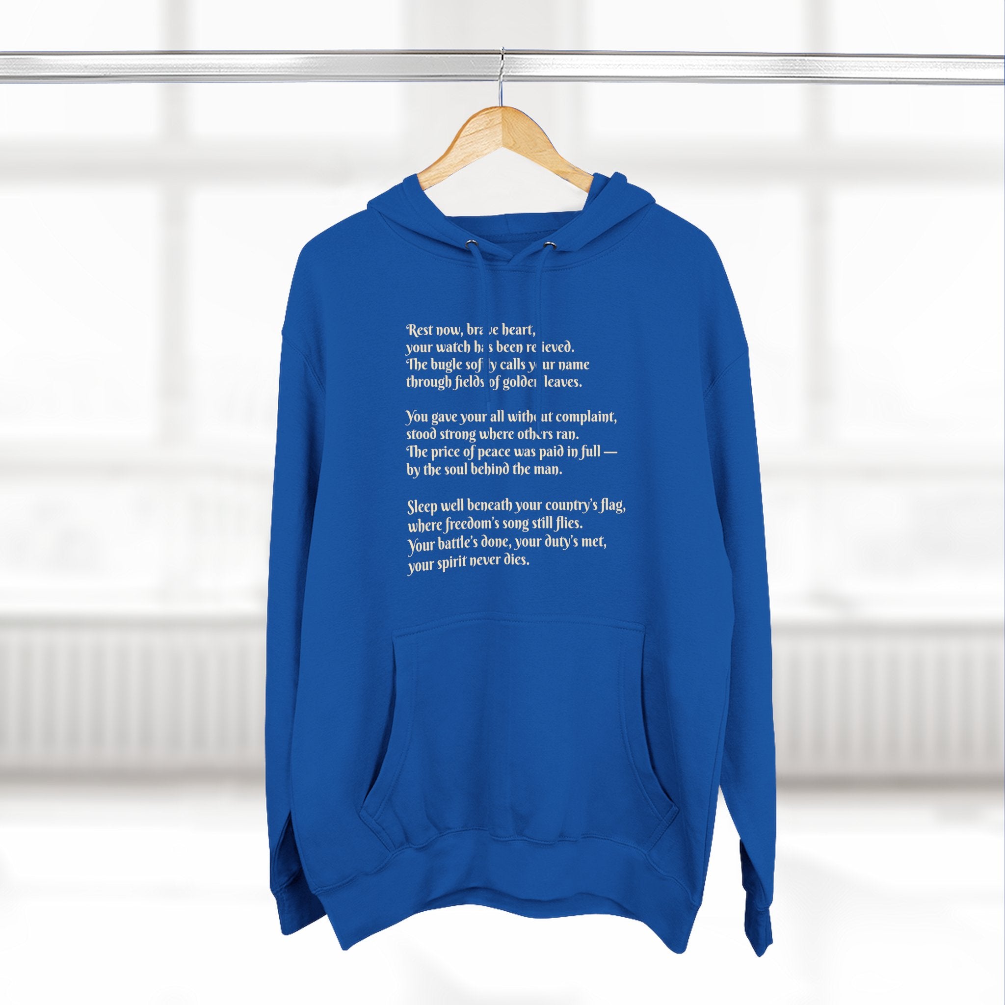 Soldier Poem Hoodie — Patriotic Military Tribute Fleece Pullover