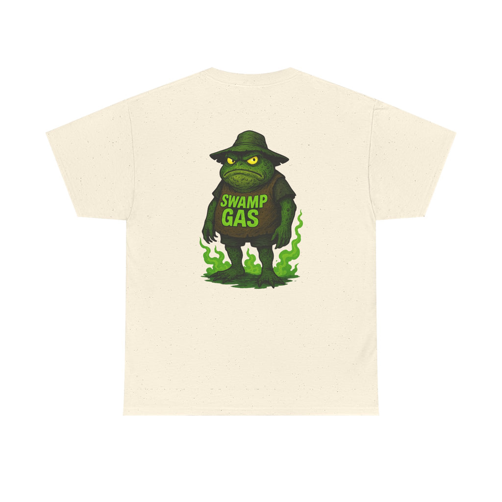 Swamp Gas Unisex Heavy Cotton Tee - Fun Graphic T-Shirt for Festivals, Parties, Gifts, Casual Wear, Retro Style