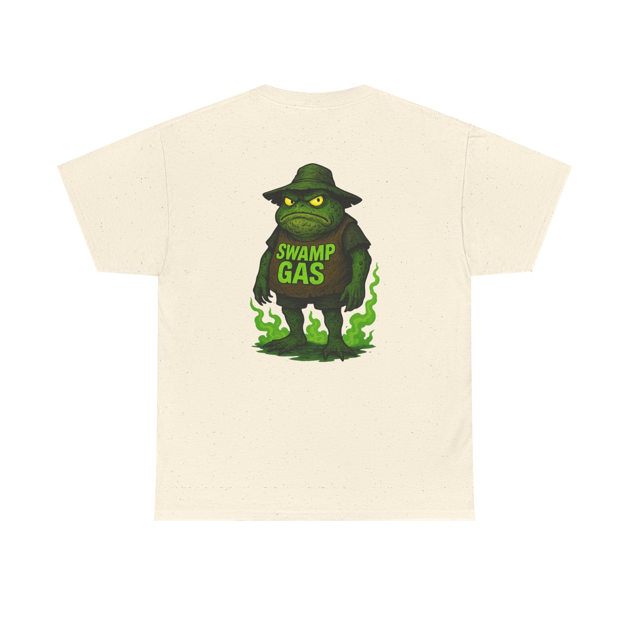 Swamp Gas Unisex Heavy Cotton Tee - Fun Graphic T-Shirt for Festivals, Parties, Gifts, Casual Wear, Retro Style