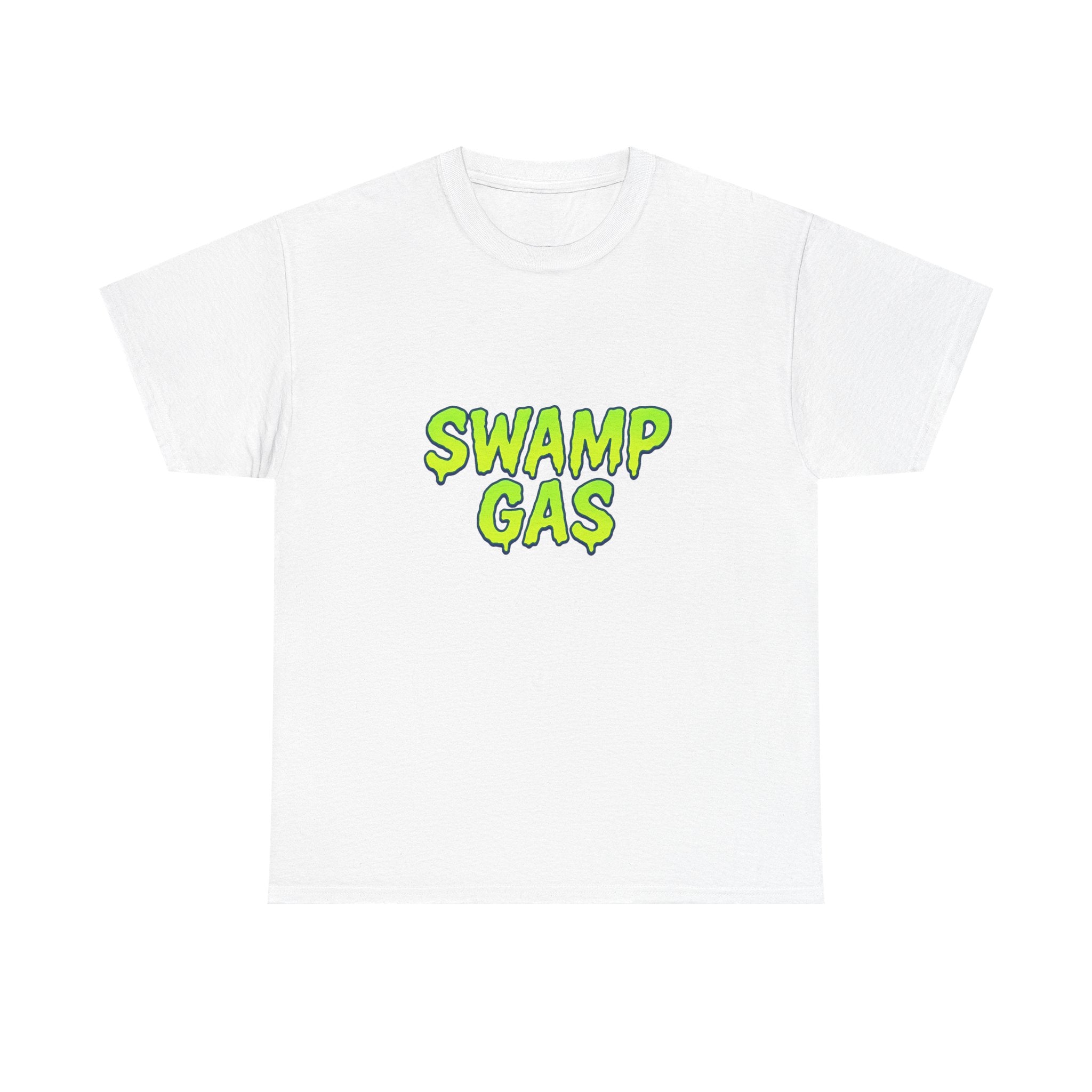 Swamp Gas Unisex Heavy Cotton Tee - Fun Graphic T-Shirt for Festivals, Parties, Gifts, Casual Wear, Retro Style