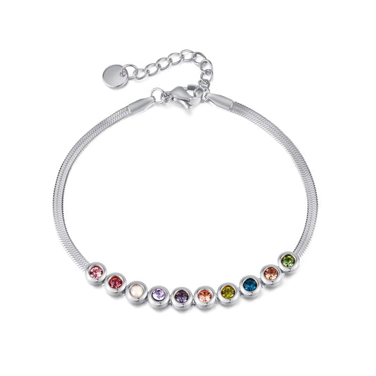 Europe and the United States Fashion Stainless Steel Zircon Bracelet Women Light Luxury Luxury Small High-Grade Accessories