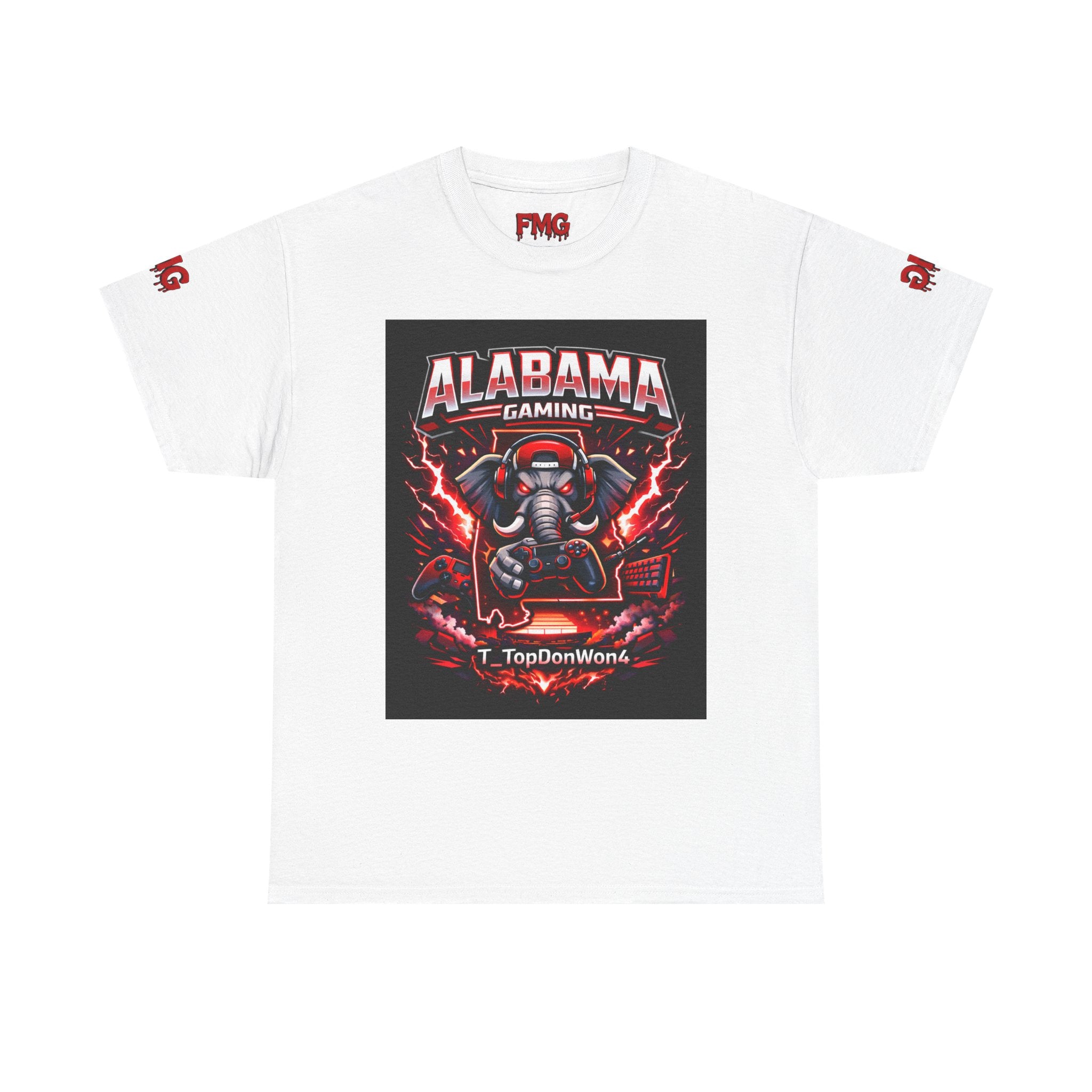 Alabama Gaming Tee — Retro Mascot Elephant Logo T-Shirt