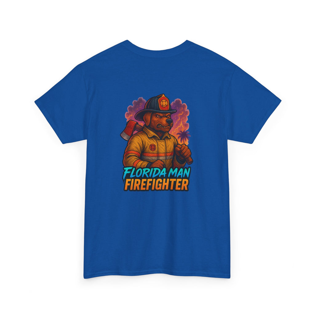 Gaming Tee - Florida Man Blaze Firefighter Gator