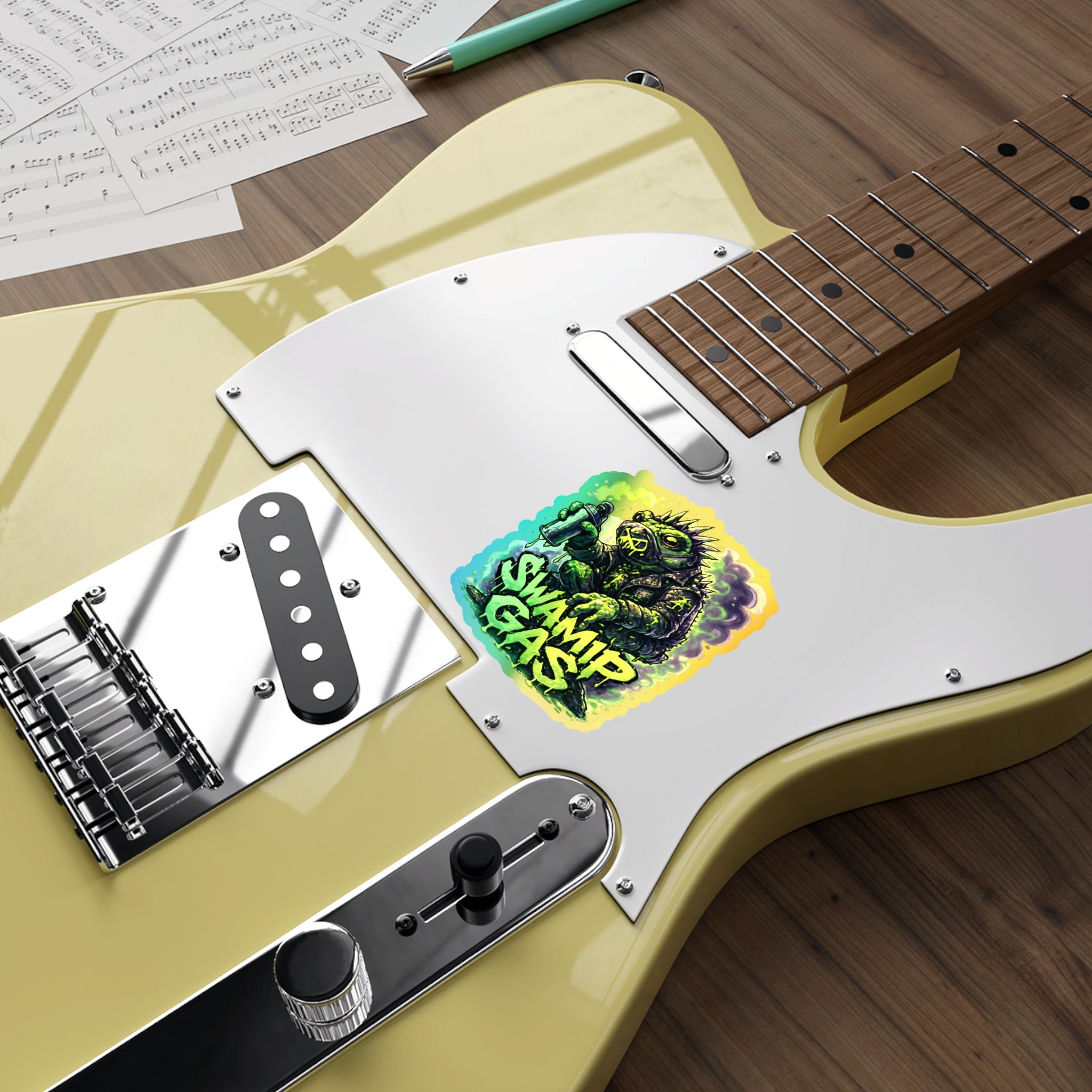 Swamp Gas Holographic Die-Cut Stickers, Unique Vinyl Stickers, Skateboard Accessories, Cool Gift for Teens, Halloween Decor, [...]