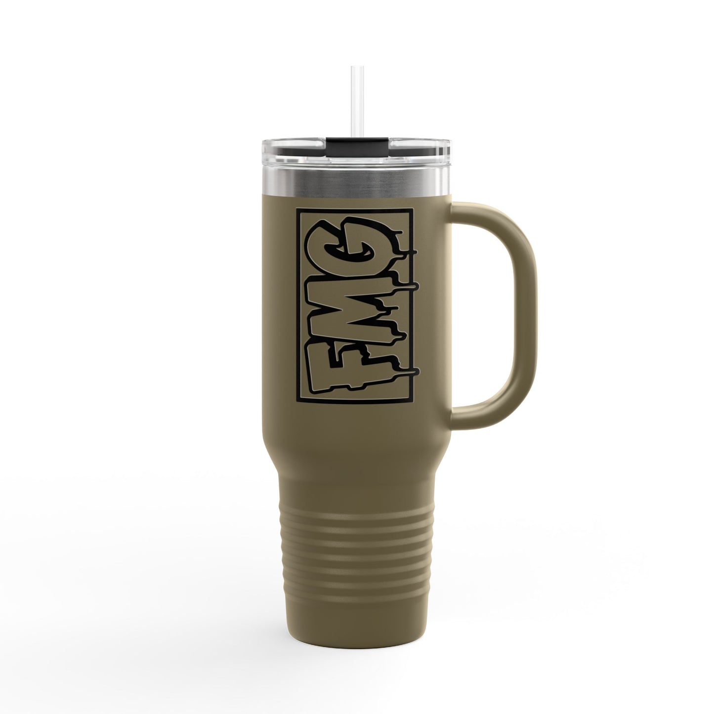 FMG Insulated Travel Mug, 40oz - Perfect for Outdoors, Camping, Road Trips, Coffee Lovers, Gift for Friends, Personalized Drinkware