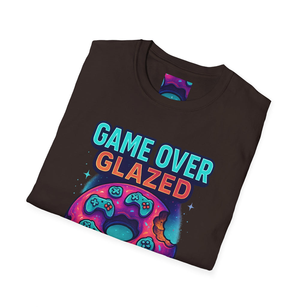 Retro Gamer Donut T-Shirt - Fun Gaming Tee, Unisex Softstyle, Perfect for Gamers, Gaming Events, Birthday Gifts, Casual Wear
