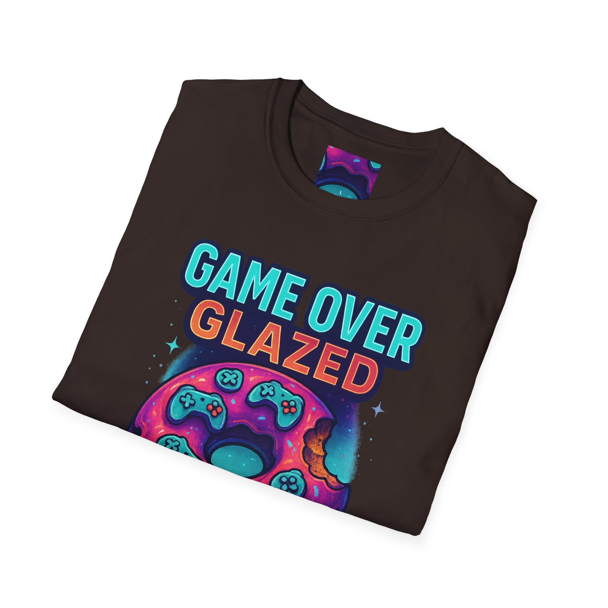 Retro Gamer Donut T-Shirt - Fun Gaming Tee, Unisex Softstyle, Perfect for Gamers, Gaming Events, Birthday Gifts, Casual Wear