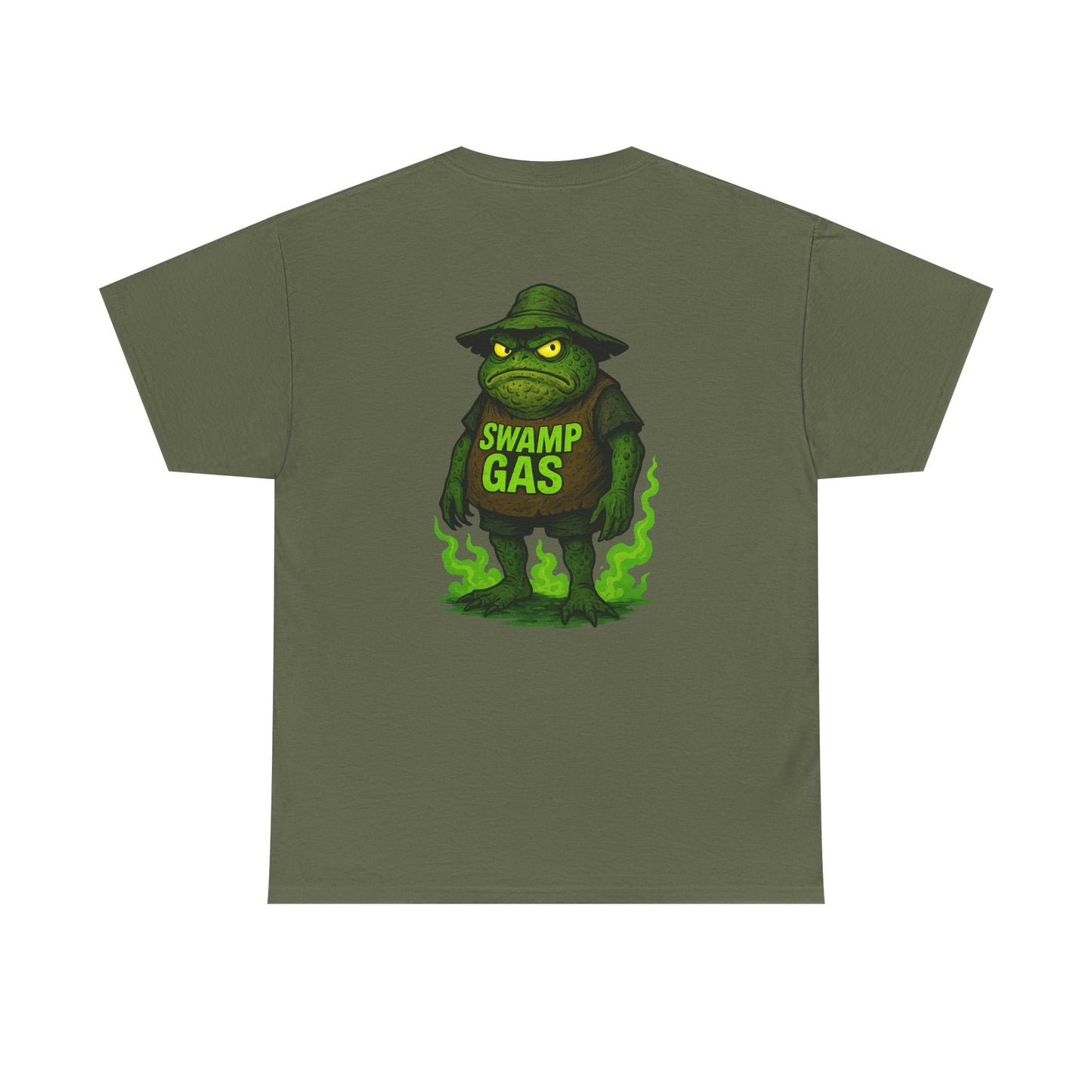 Swamp Gas Unisex Heavy Cotton Tee - Fun Graphic T-Shirt for Festivals, Parties, Gifts, Casual Wear, Retro Style