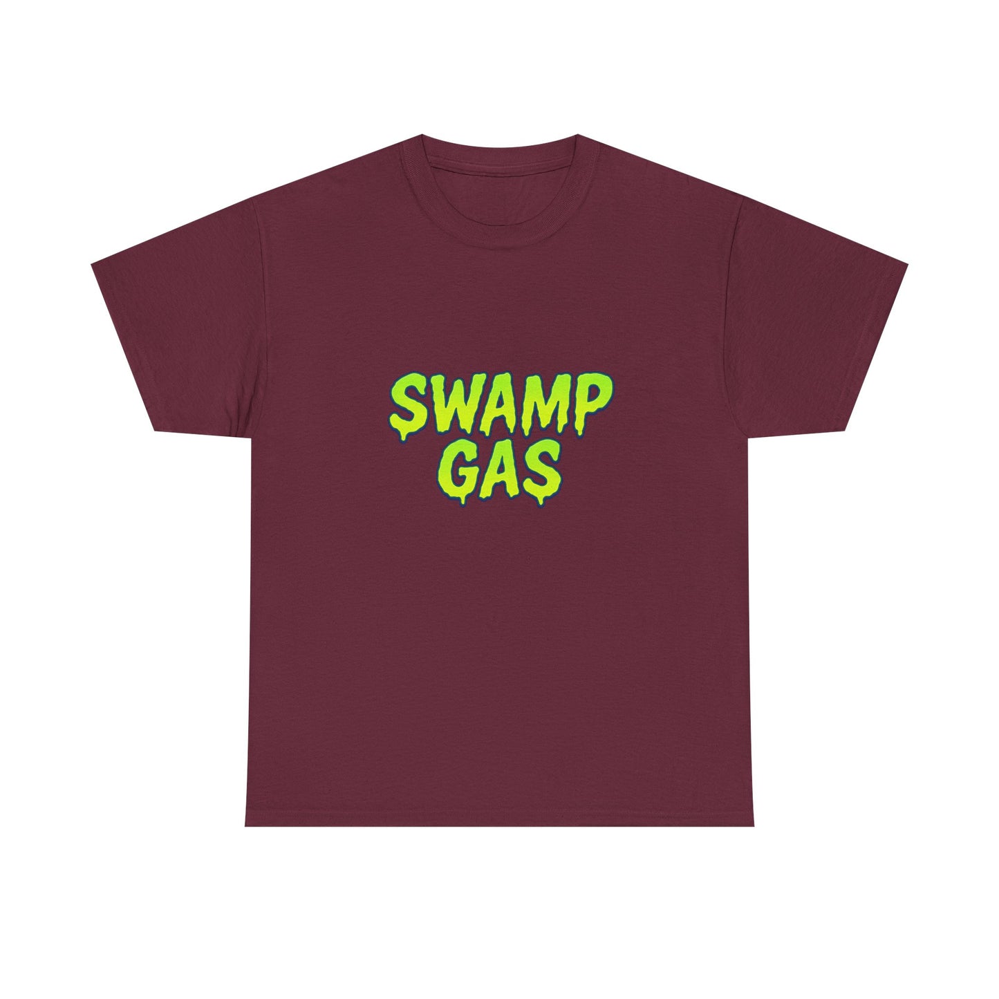 Neon Green Blob Unisex Tee - Cute Cartoonish Design with Hearts and Stars