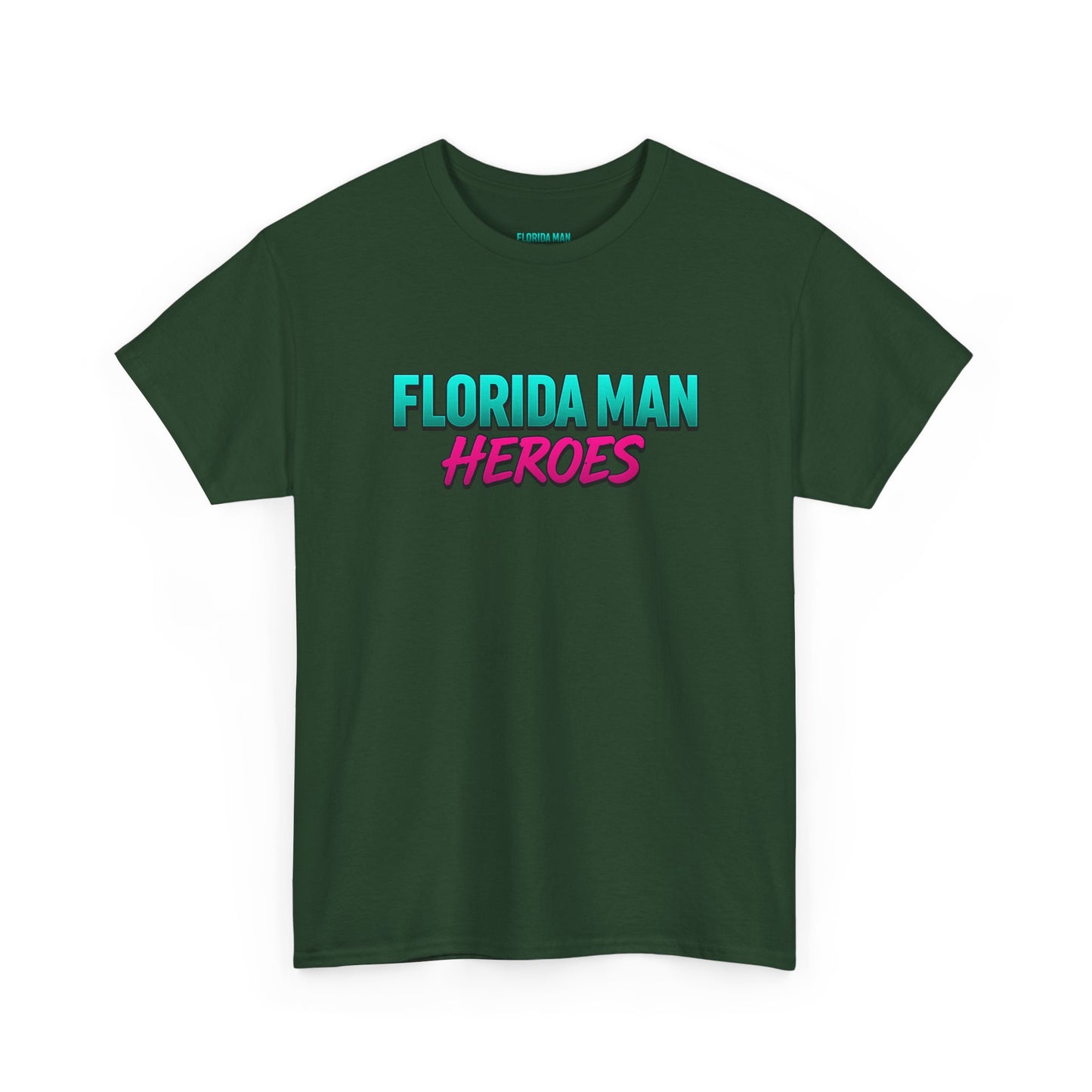 Florida Man Heroes Unisex Heavy Cotton Tee, Motivational Graphic Shirt, Humor Tee, Casual Summer Wear, Gift for Friends, Summer Vibes