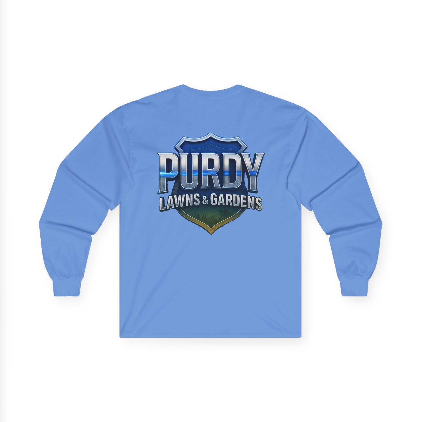 Purdy Lawns & Gardens Long Sleeve Tee, Gardening Shirt, Lawn Care Apparel, Casual Workwear, Unisex Garden Tee, Personalized Gift