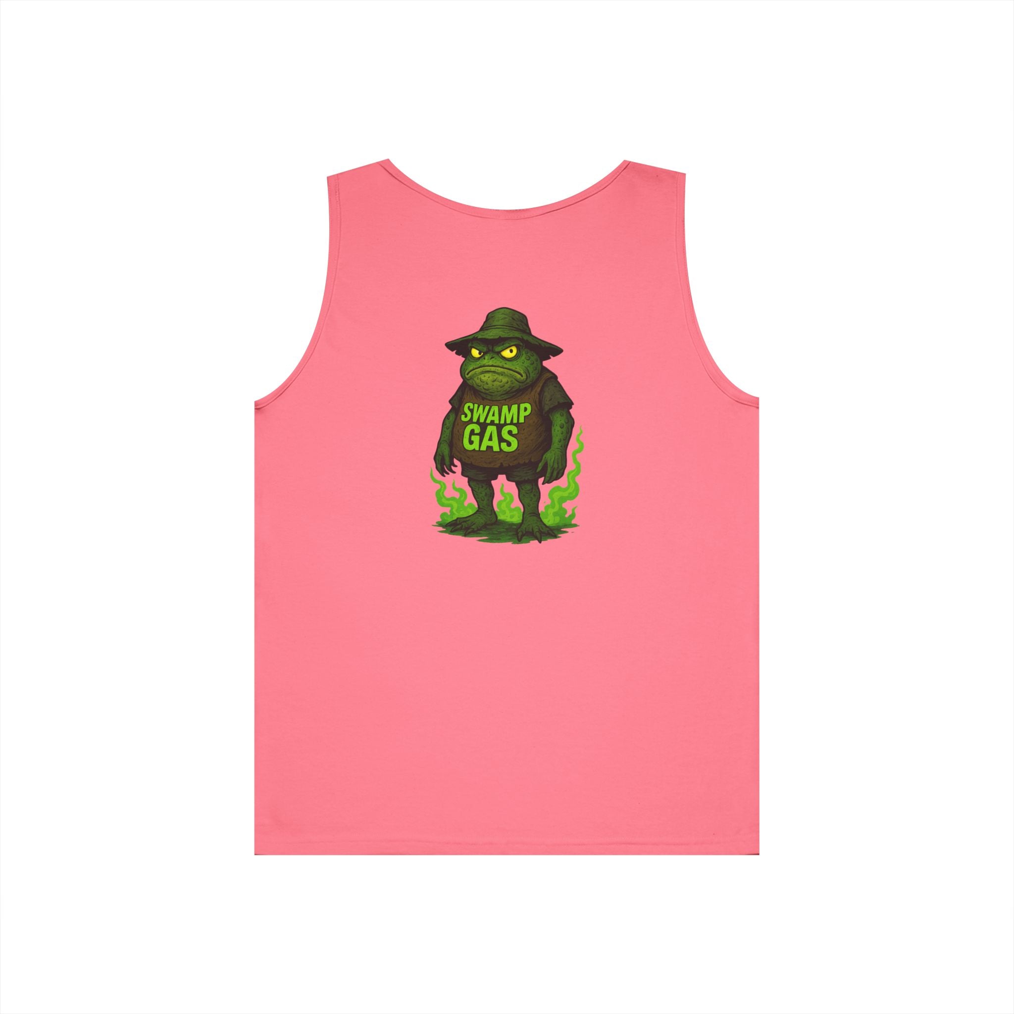 Swamp Gas Unisex Heavy Cotton Tank Top - Fun Summer Wear, Graphic Tee for Parties, Gifts, Halloween, Outdoor Events, Festival Apparel