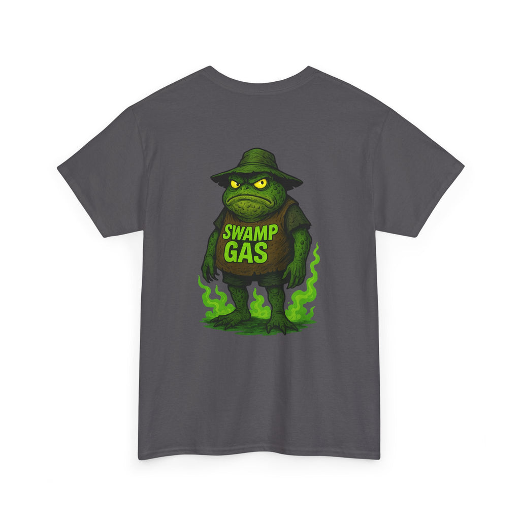 Swamp Gas Unisex Heavy Cotton Tee - Fun Graphic T-Shirt for Festivals, Parties, Gifts, Casual Wear, Retro Style