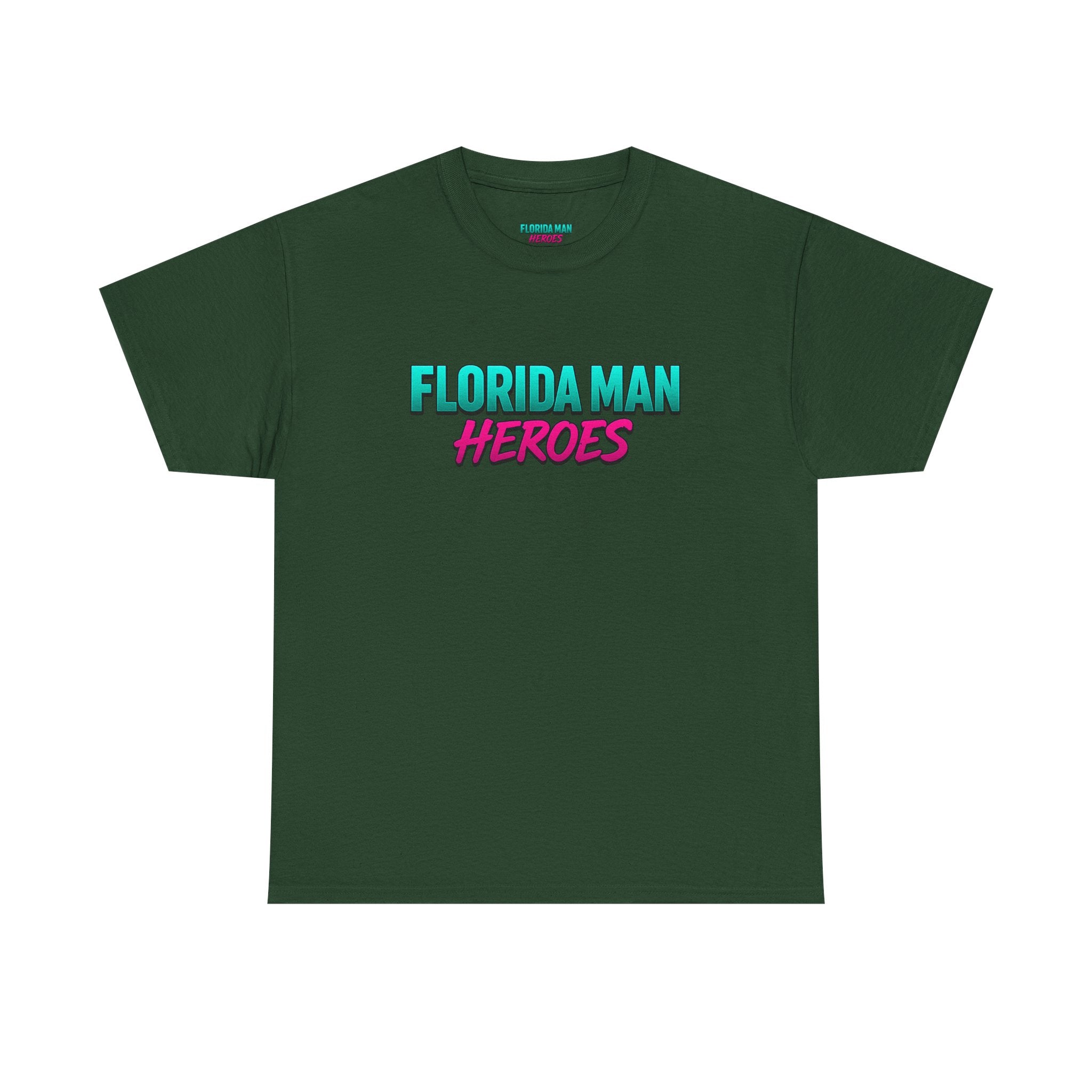 Florida Man Heroes Unisex Heavy Cotton Tee, Motivational Graphic Shirt, Humor Tee, Casual Summer Wear, Gift for Friends, Summer Vibes