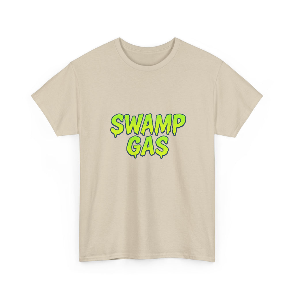 Swamp Gas Unisex Heavy Cotton Tee - Fun Graphic T-Shirt for Festivals, Parties, Gifts, Casual Wear, Retro Style