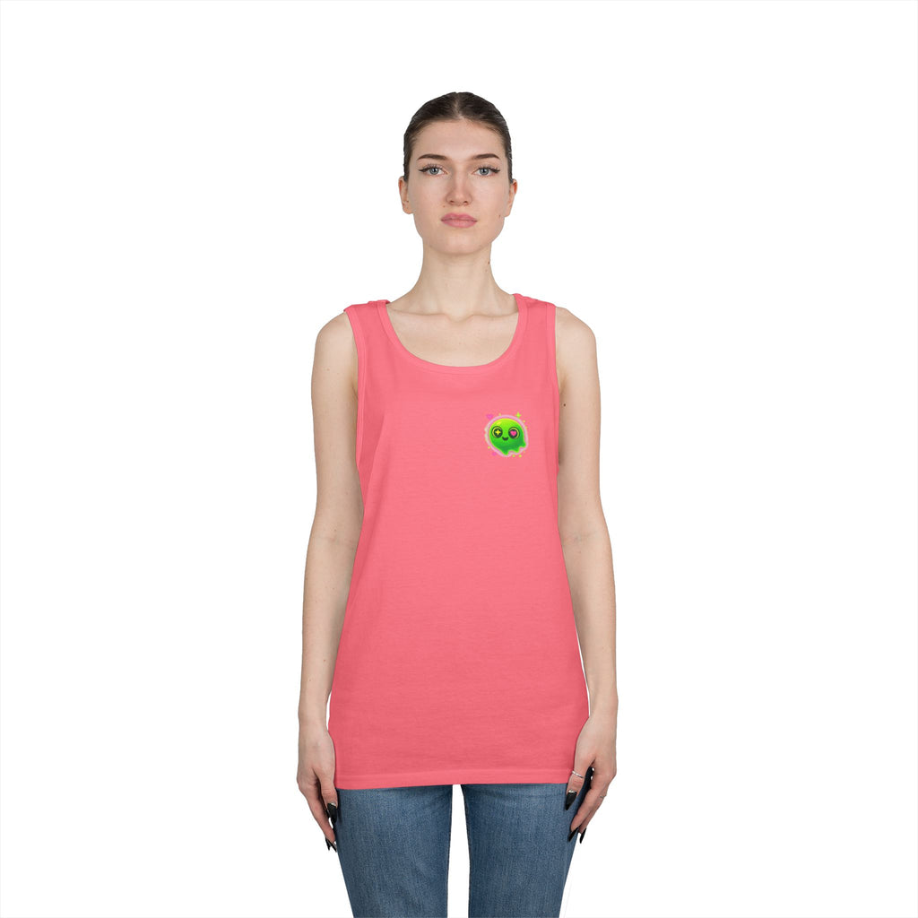 Cute Cartoon Glow-in-the-Dark Tank Top, Summer Outfit, LGBTQ+ Pride Wear, Festival Attire, Funny Gift for Teens, Casual Wear