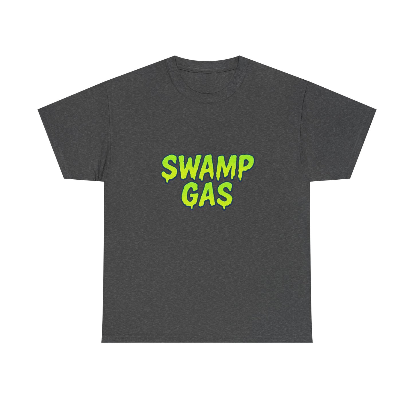 Neon Green Blob Unisex Tee - Cute Cartoonish Design with Hearts and Stars