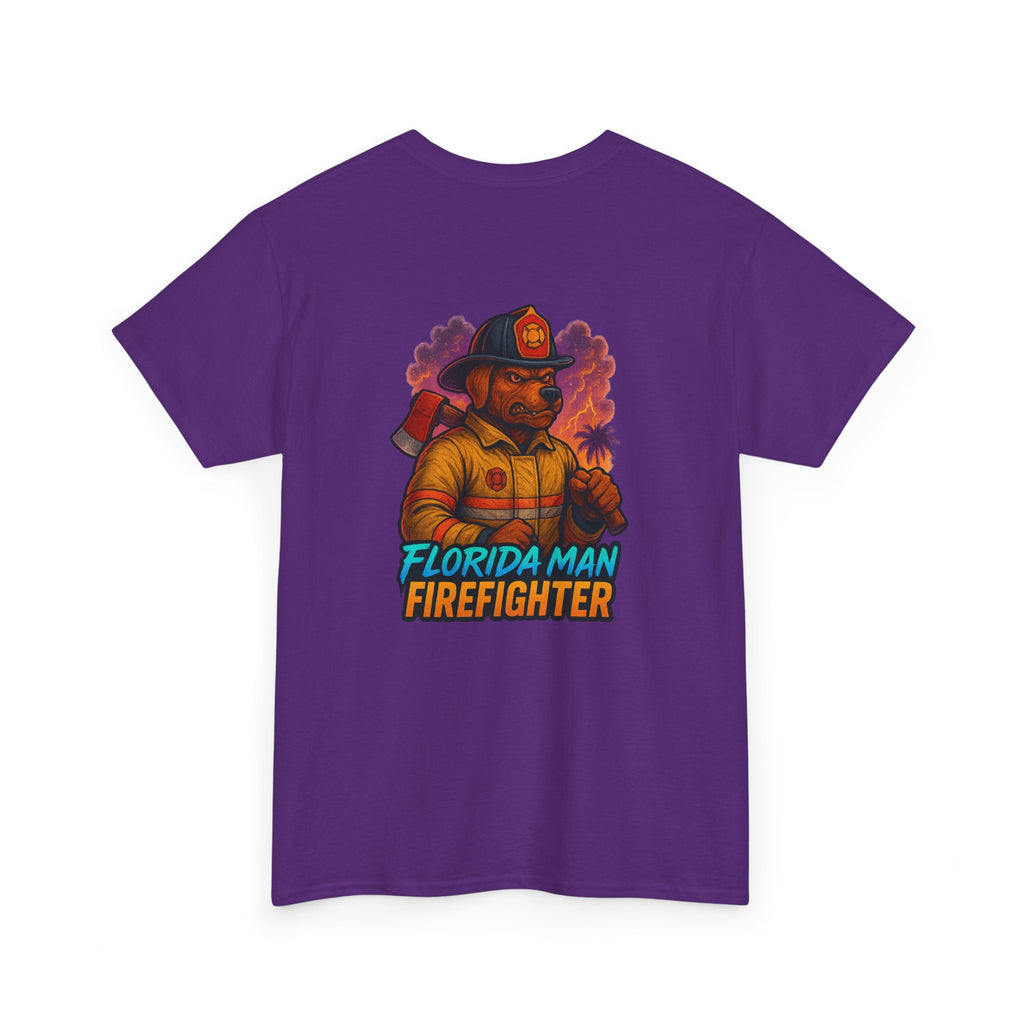 Gaming Tee - Florida Man Blaze Firefighter Gator
