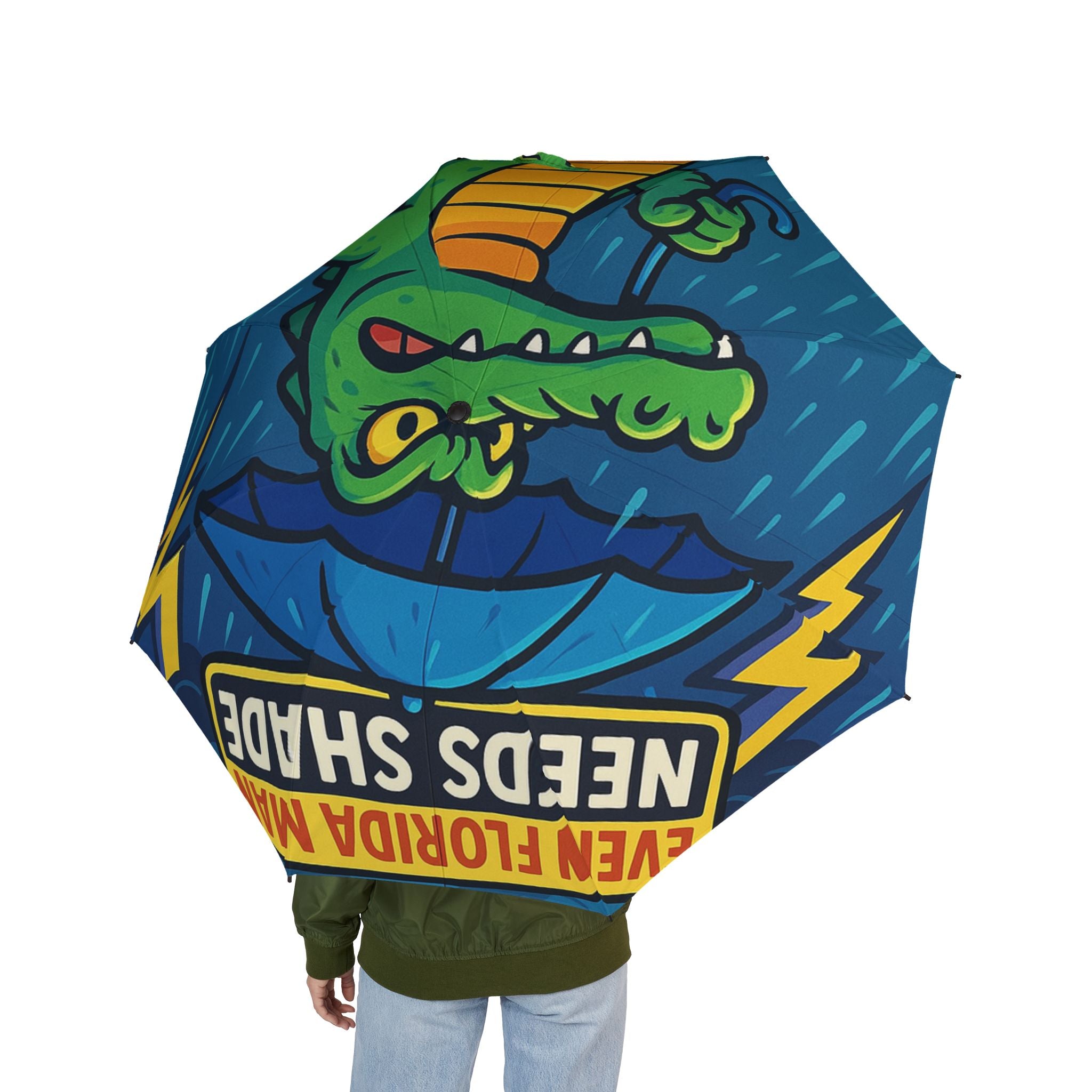 Foldable Umbrella — Florida Man Needs Shade Alligator Graphic