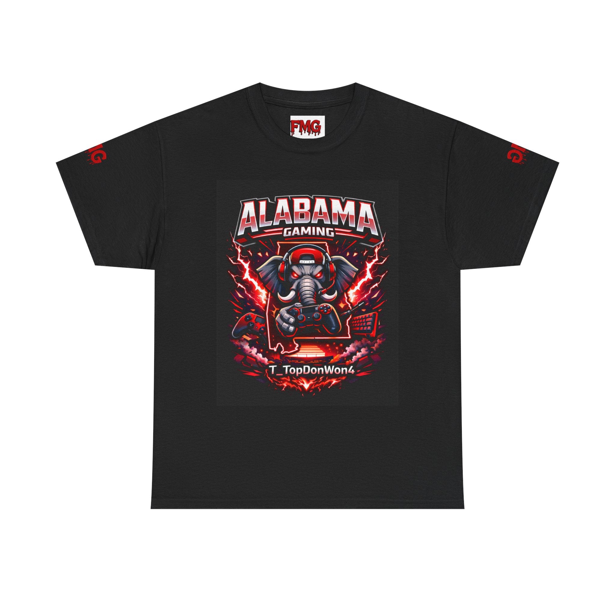 Alabama Gaming Tee — Retro Mascot Elephant Logo T-Shirt