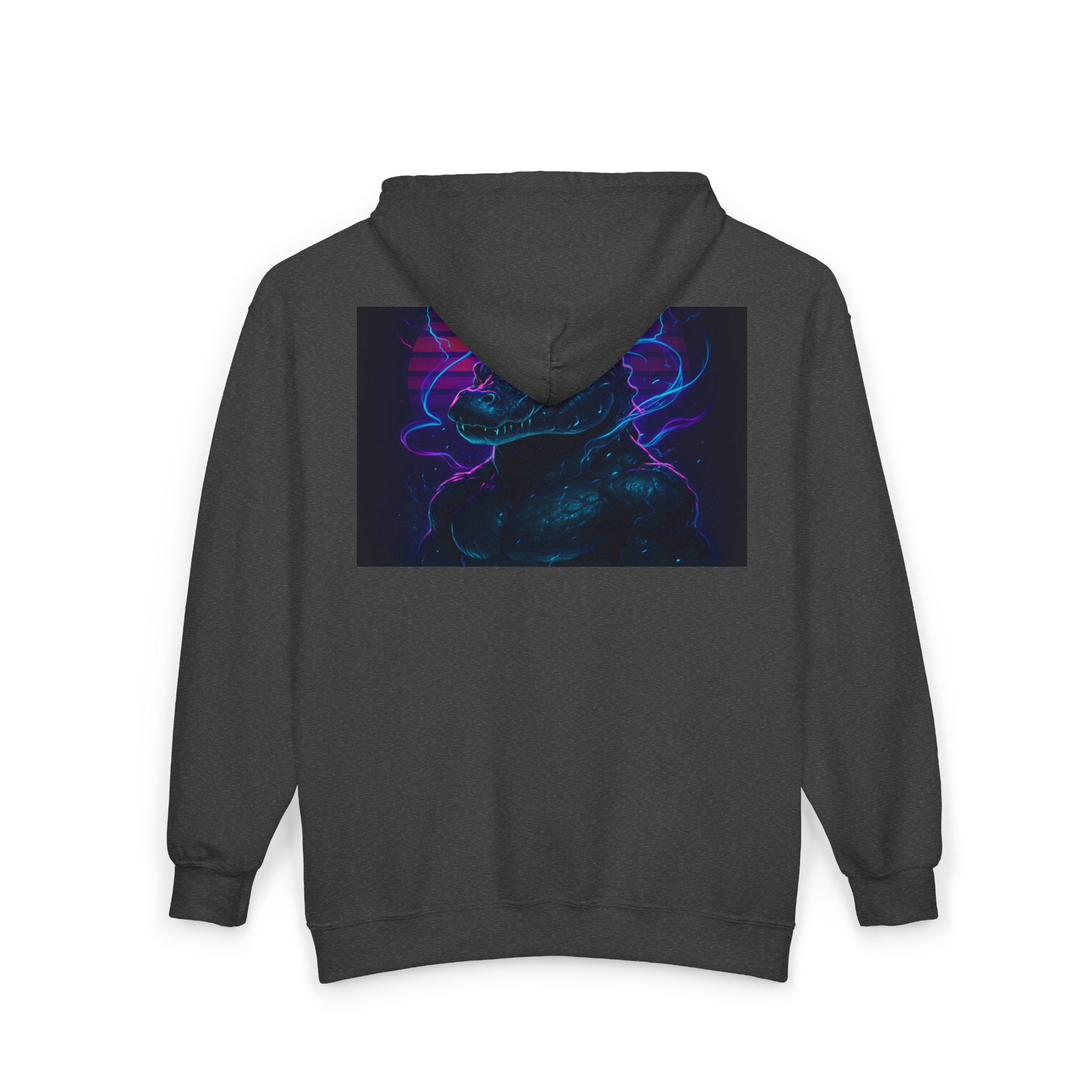 Retro Godzilla Zip Hoodie | Unisex Heavy Blend Hoodie for Fans | 80s Style, Cozy Sweatshirt, Unique Gift, Movie Merch, Warm Outerwear