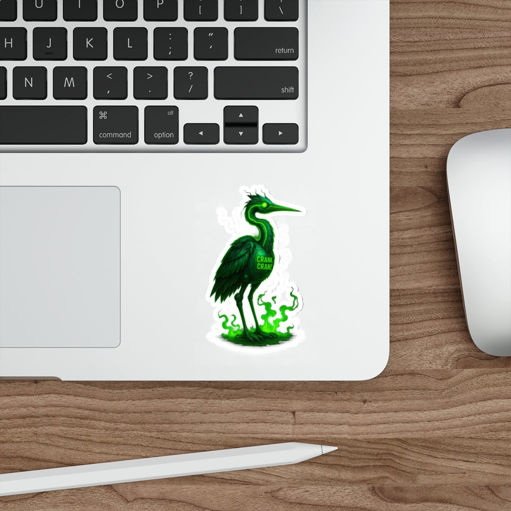 Vibrant Heron Die-Cut Stickers | Unique Sticker Art, Laptop Decor, Gift for Nature Lovers, Green Heron Theme, Eco-Friendly Art