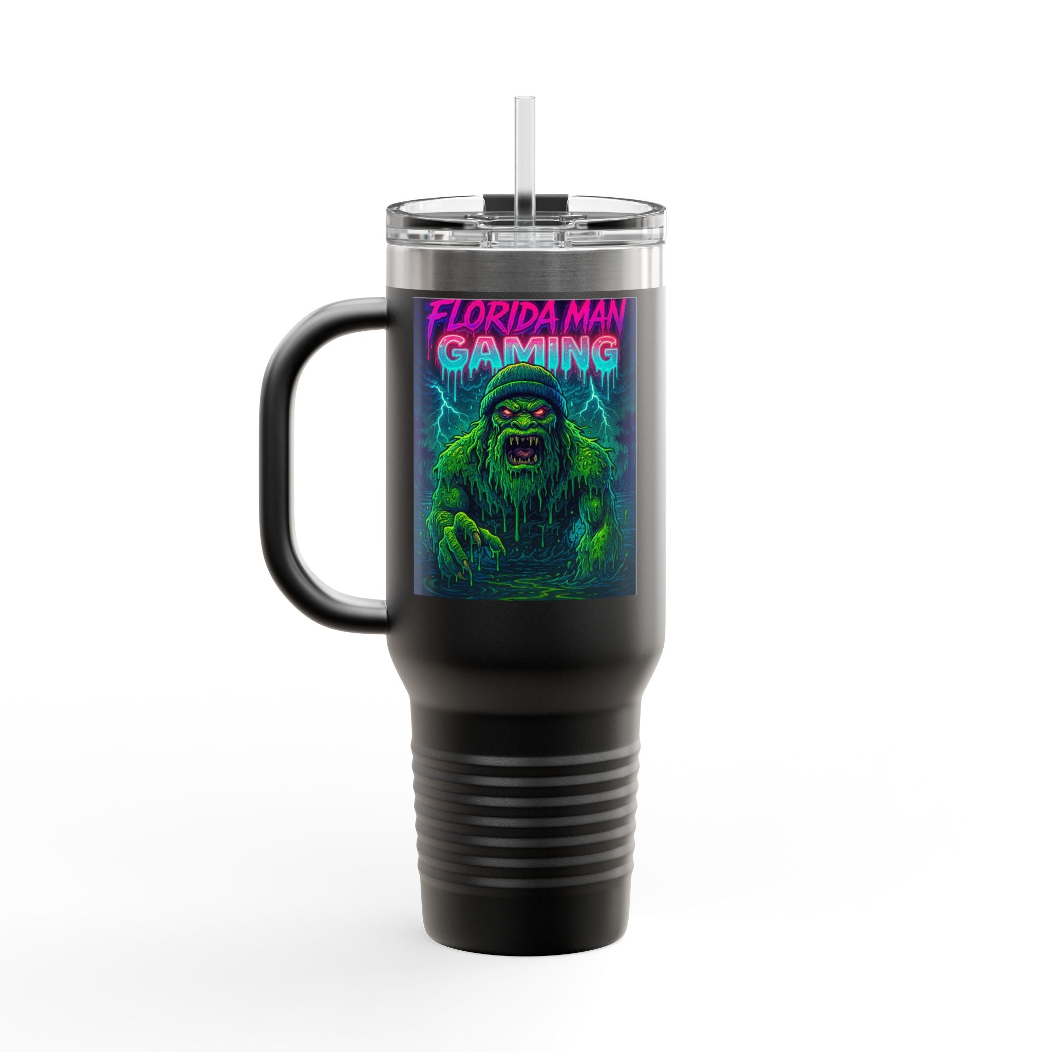 Florida Man Gaming Insulated Travel Mug | 40oz | Fun Gift for Gamers, Travel, Parties, Unique Drinkware