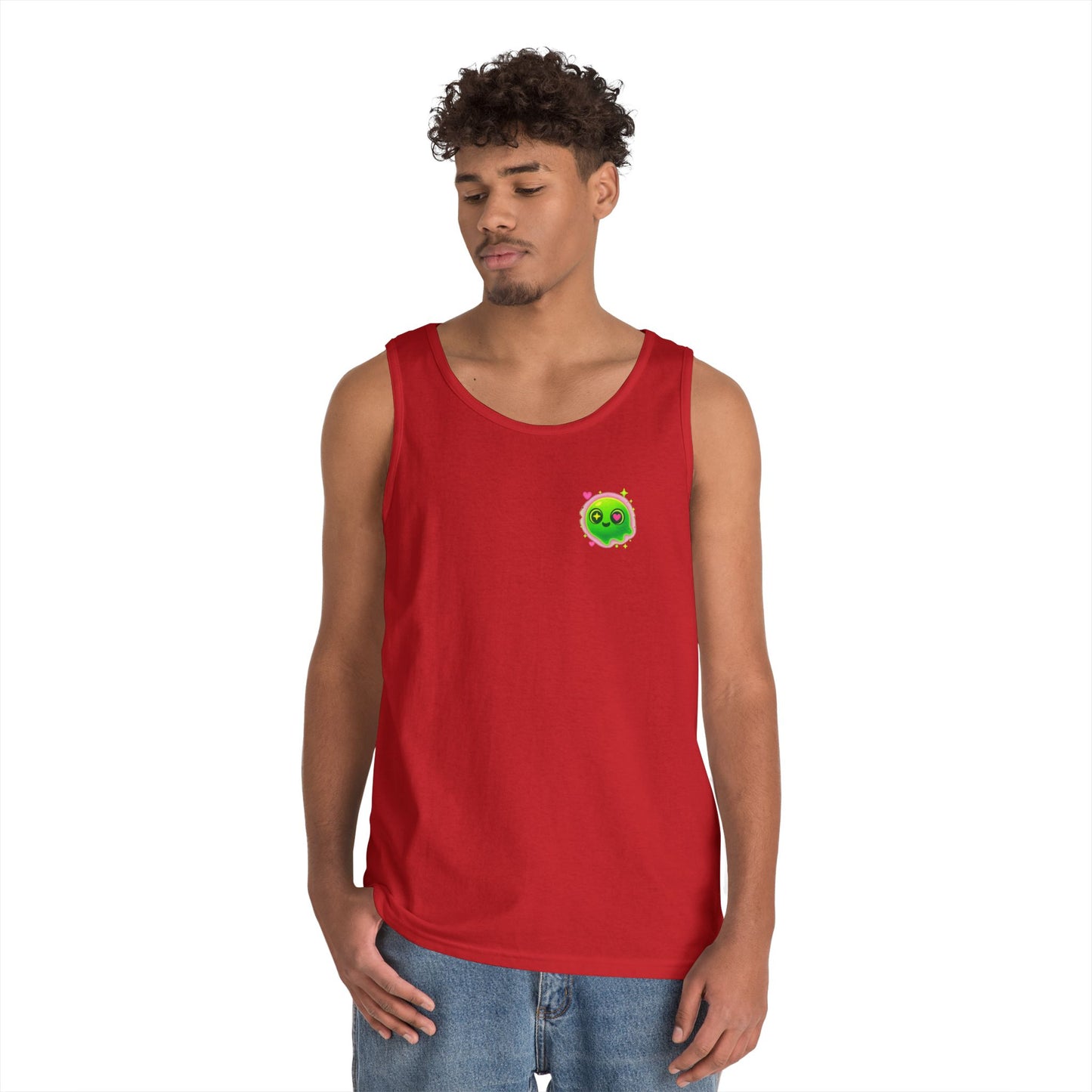 Cute Cartoon Glow-in-the-Dark Tank Top, Summer Outfit, LGBTQ+ Pride Wear, Festival Attire, Funny Gift for Teens, Casual Wear