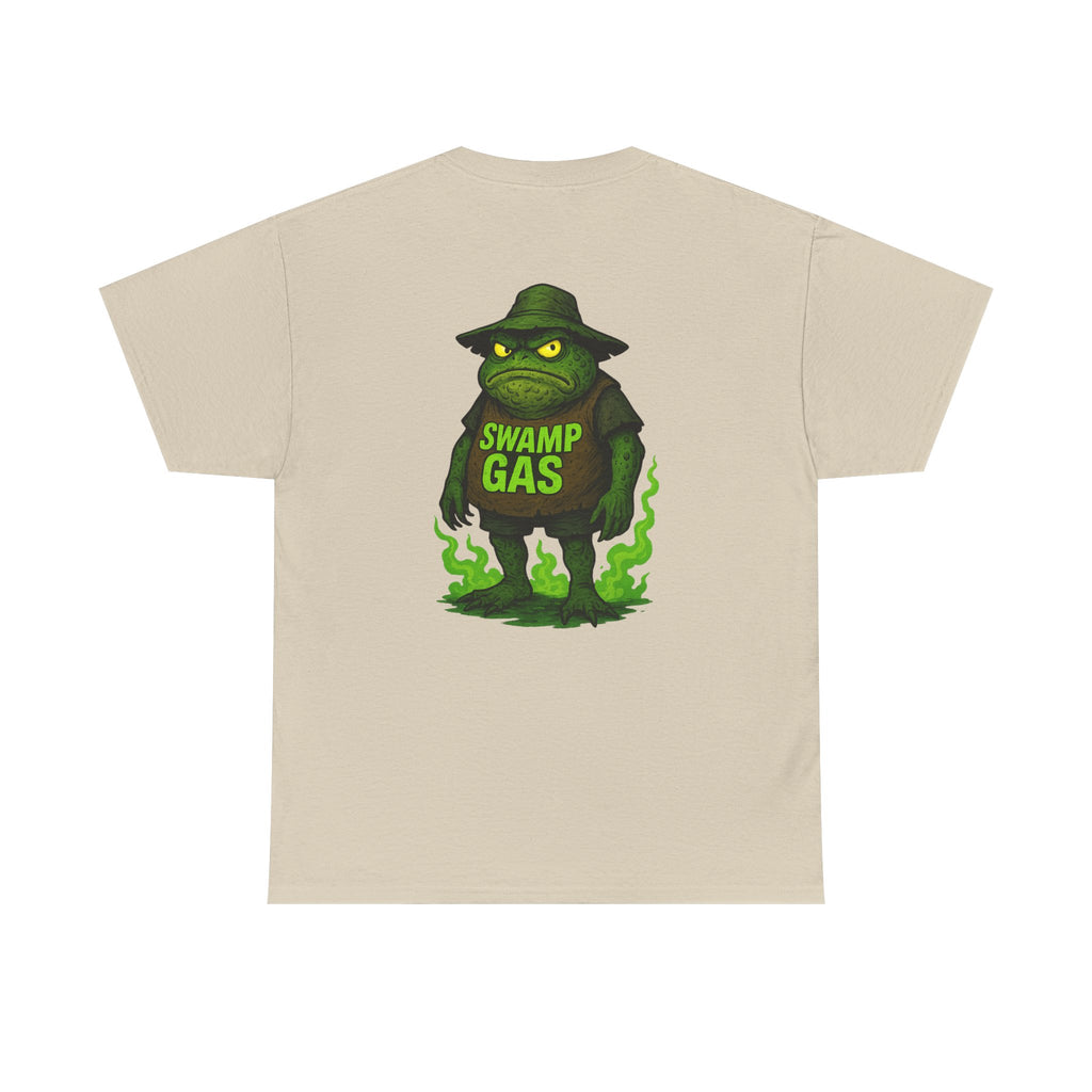 Swamp Gas Unisex Heavy Cotton Tee - Fun Graphic T-Shirt for Festivals, Parties, Gifts, Casual Wear, Retro Style