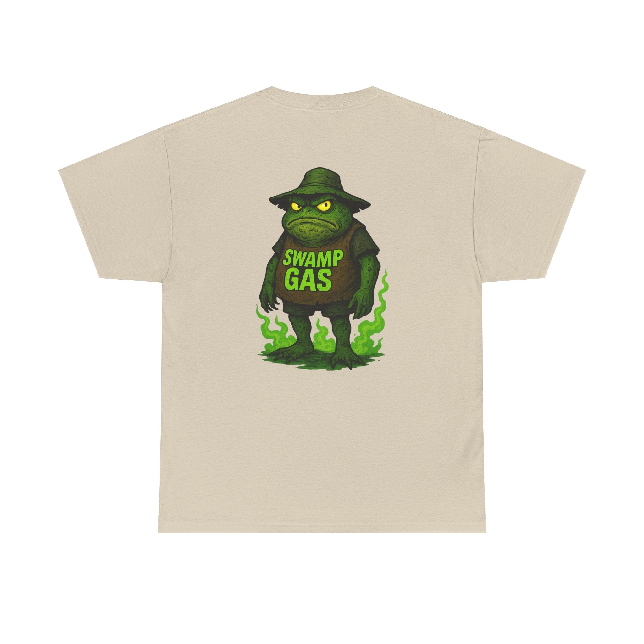 Swamp Gas Unisex Heavy Cotton Tee - Fun Graphic T-Shirt for Festivals, Parties, Gifts, Casual Wear, Retro Style