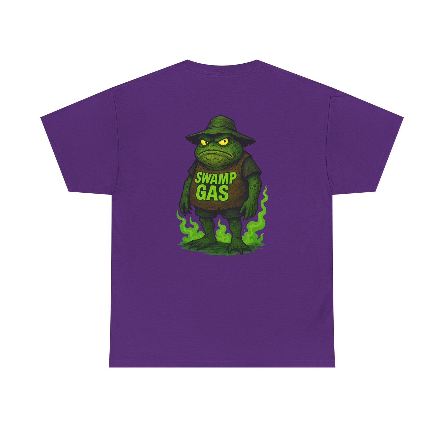 Swamp Gas Unisex Heavy Cotton Tee - Fun Graphic T-Shirt for Festivals, Parties, Gifts, Casual Wear, Retro Style