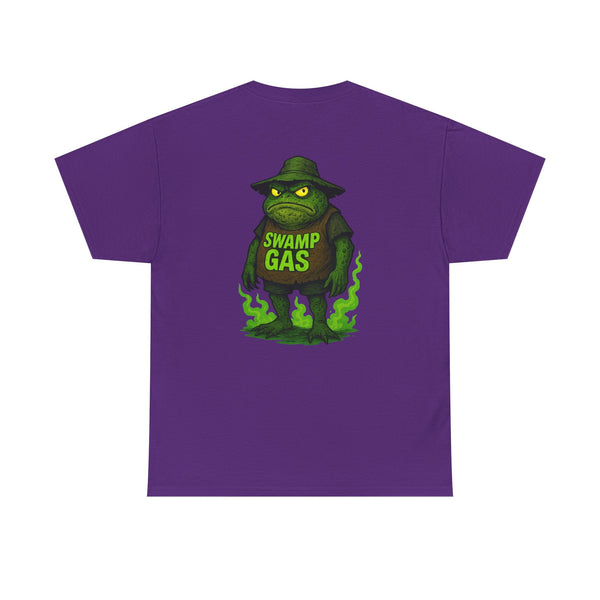 Swamp Gas Unisex Heavy Cotton Tee - Fun Graphic T-Shirt for Festivals, Parties, Gifts, Casual Wear, Retro Style