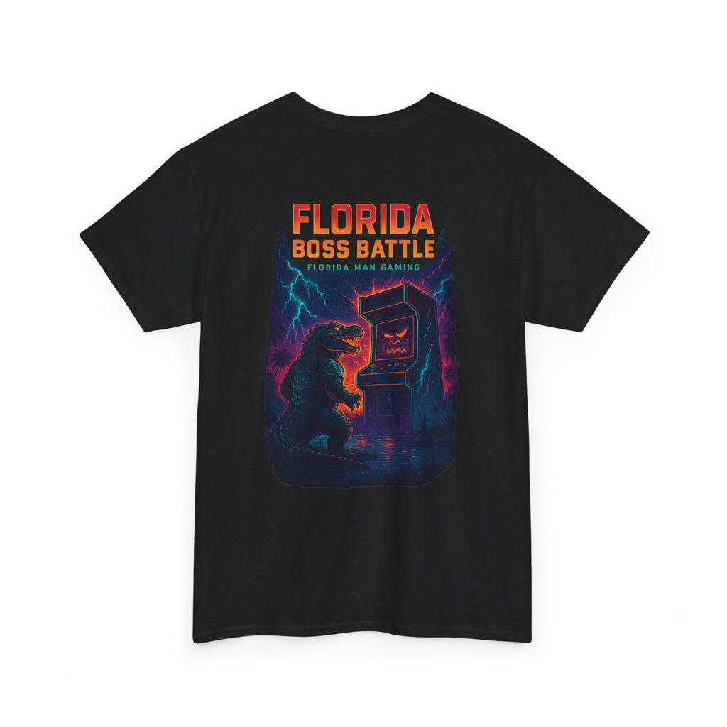 Florida Boss Battle Tee - Unisex Gaming Shirt, Retro Video Game T-Shirt, Gift for Gamers, Cool Casual Wear, Unique Graphic Tee
