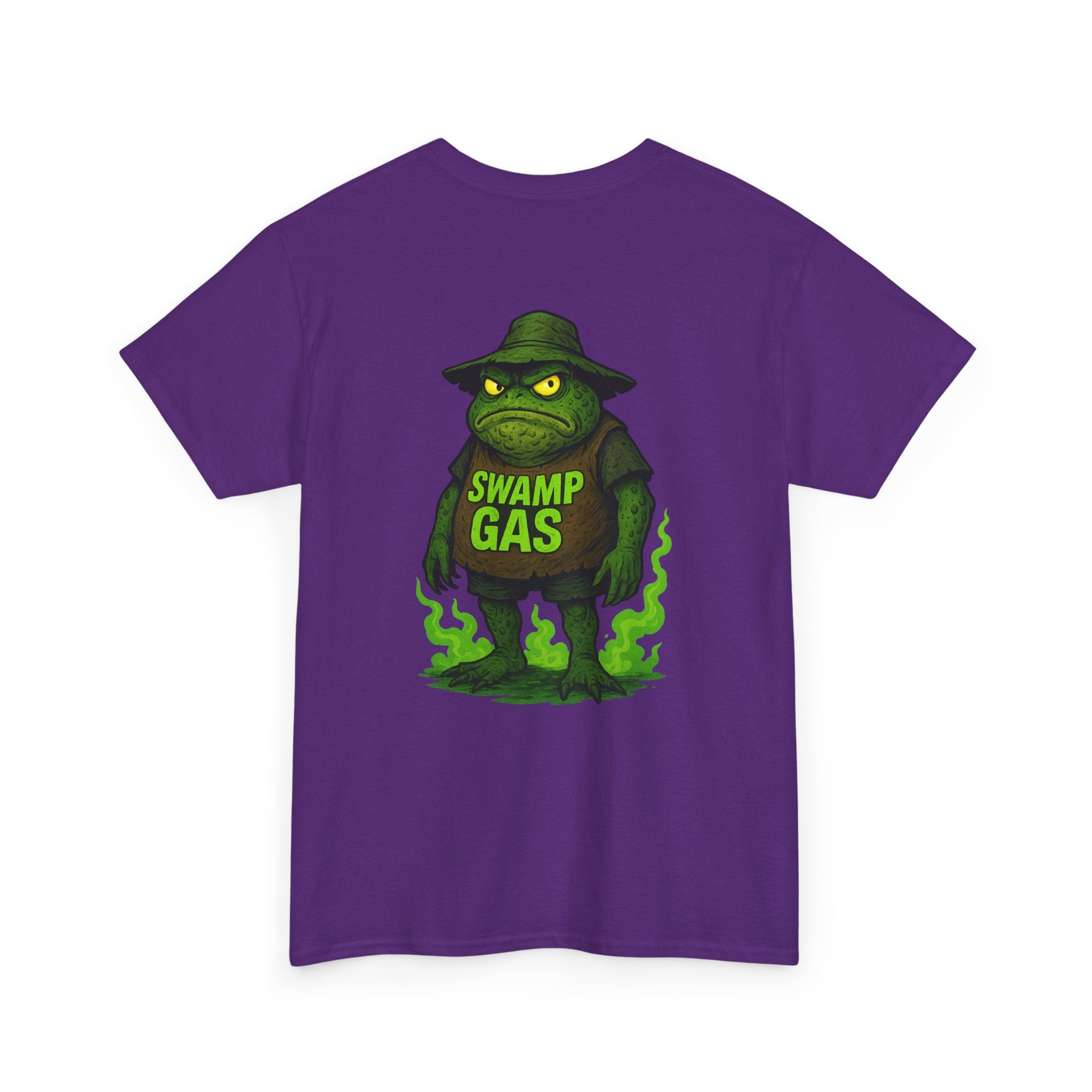 Swamp Gas Unisex Heavy Cotton Tee - Fun Graphic T-Shirt for Festivals, Parties, Gifts, Casual Wear, Retro Style