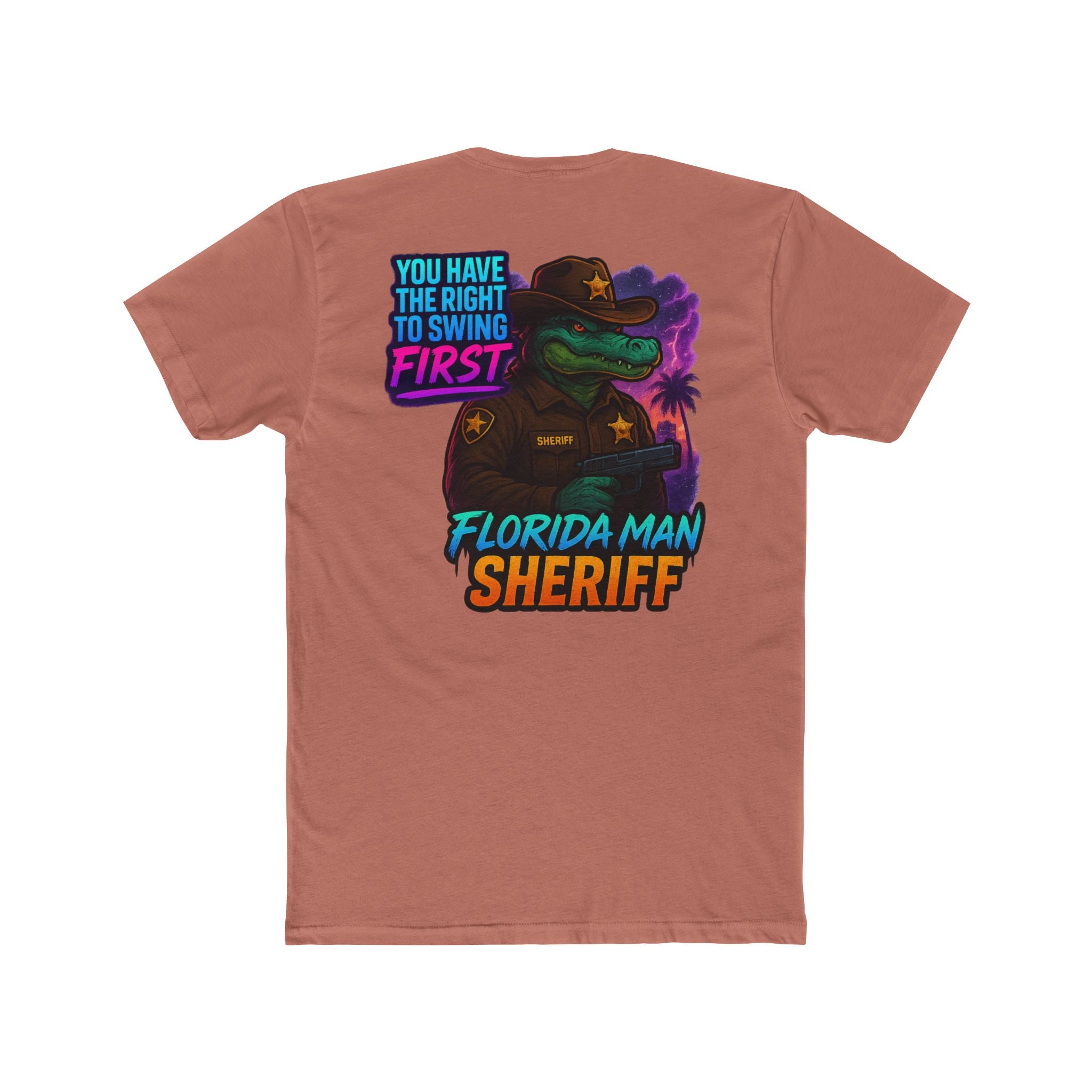 Florida Man Sheriff T-Shirt, Fun Graphic Tee, Quirky Humor Shirt, Gift for Law Enforcement Lovers, Casual Wear, Birthday Present