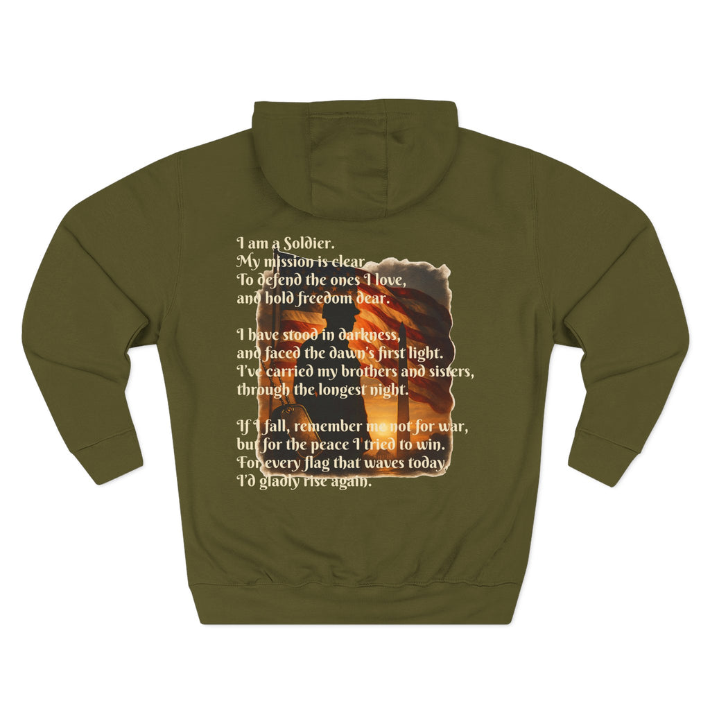 Soldier Poem Hoodie — Patriotic Military Tribute Fleece Pullover