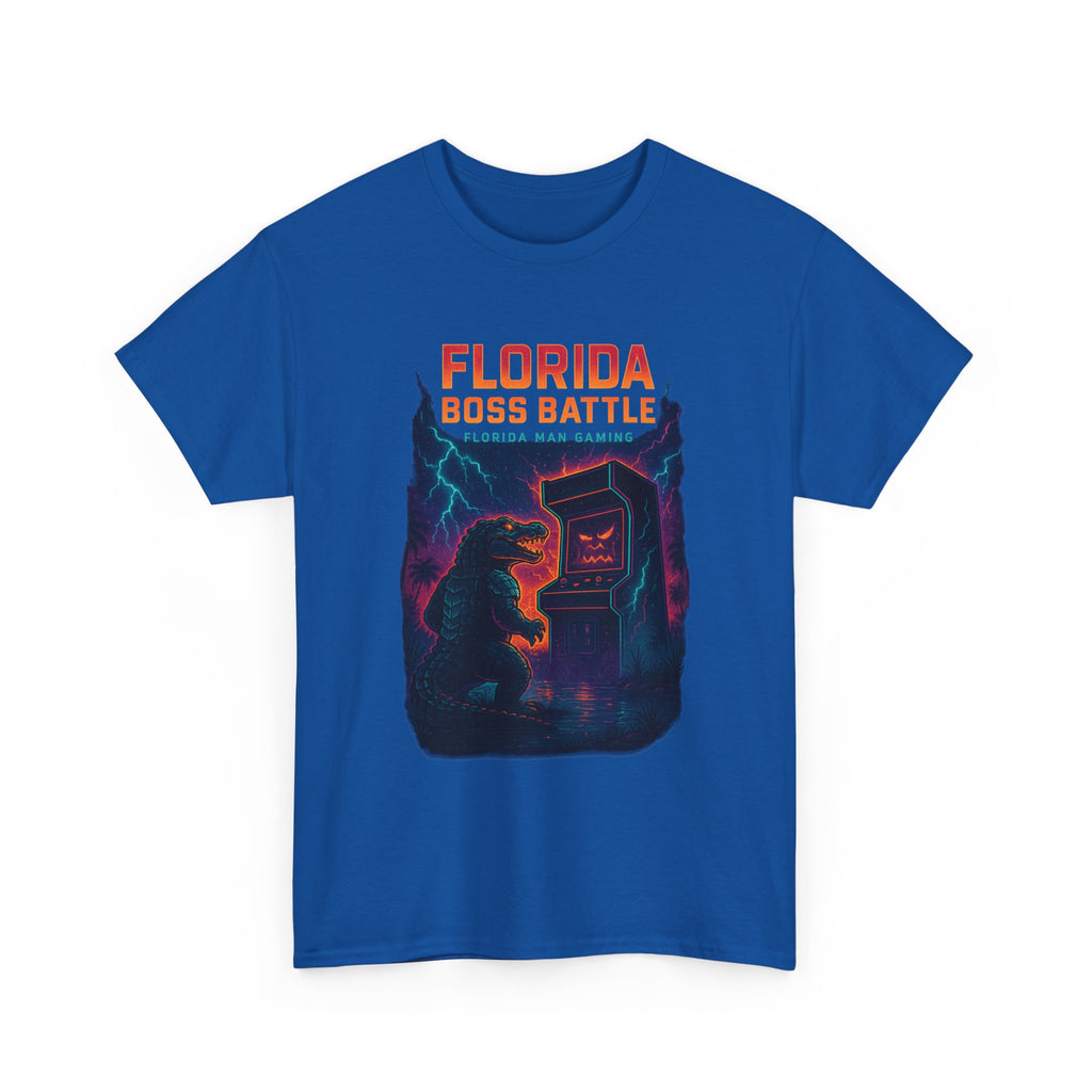 Florida Boss Battle Tee - Unisex Gaming Shirt, Retro Video Game T-Shirt, Gift for Gamers, Cool Casual Wear, Unique Graphic Tee