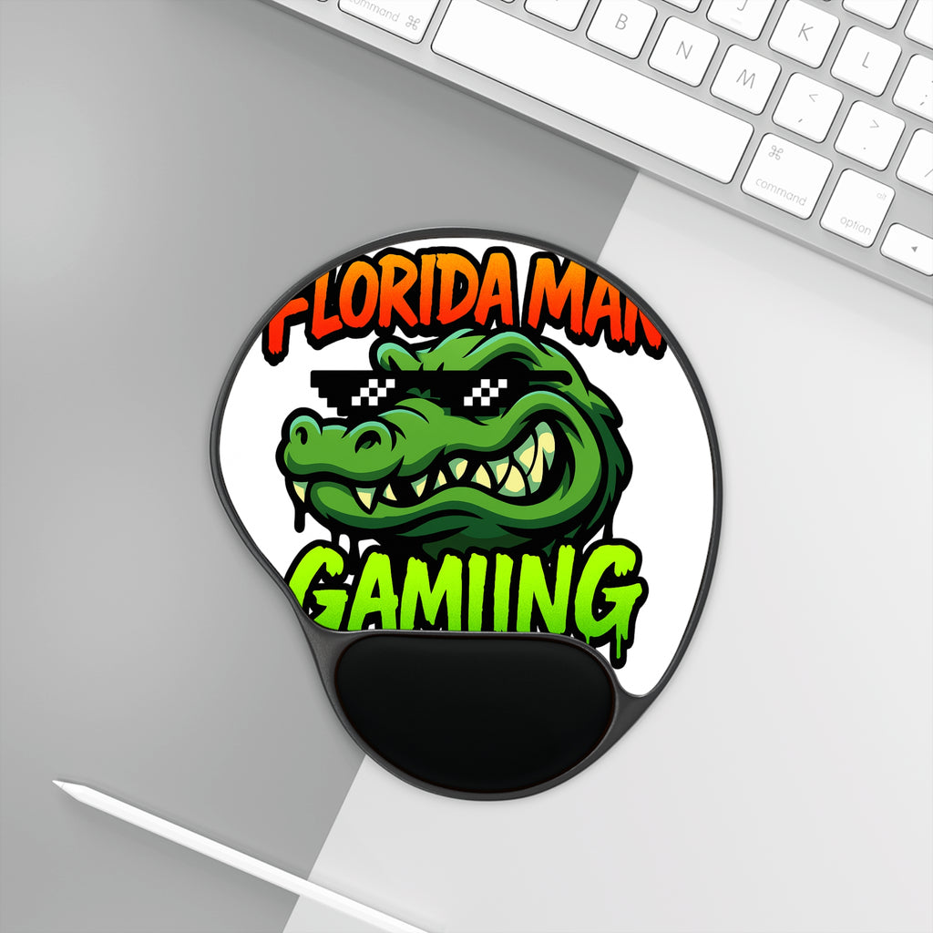 Florida Man Gaming Mouse Pad with Wrist Rest, Cool Gaming Accessory, Computer Mouse Pad, Office Decor, Gift for Gamers