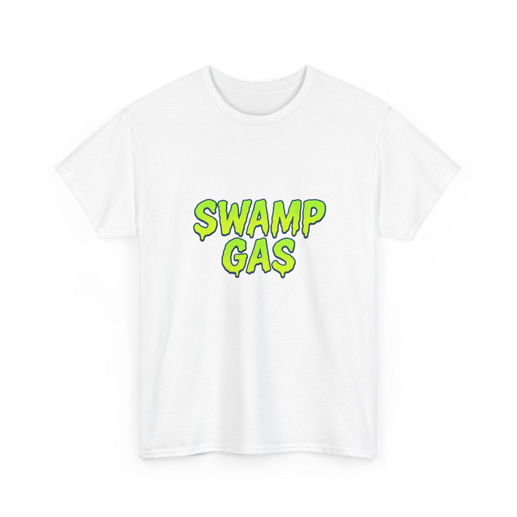 Swamp Gas Unisex Heavy Cotton Tee - Fun Graphic T-Shirt for Festivals, Parties, Gifts, Casual Wear, Retro Style