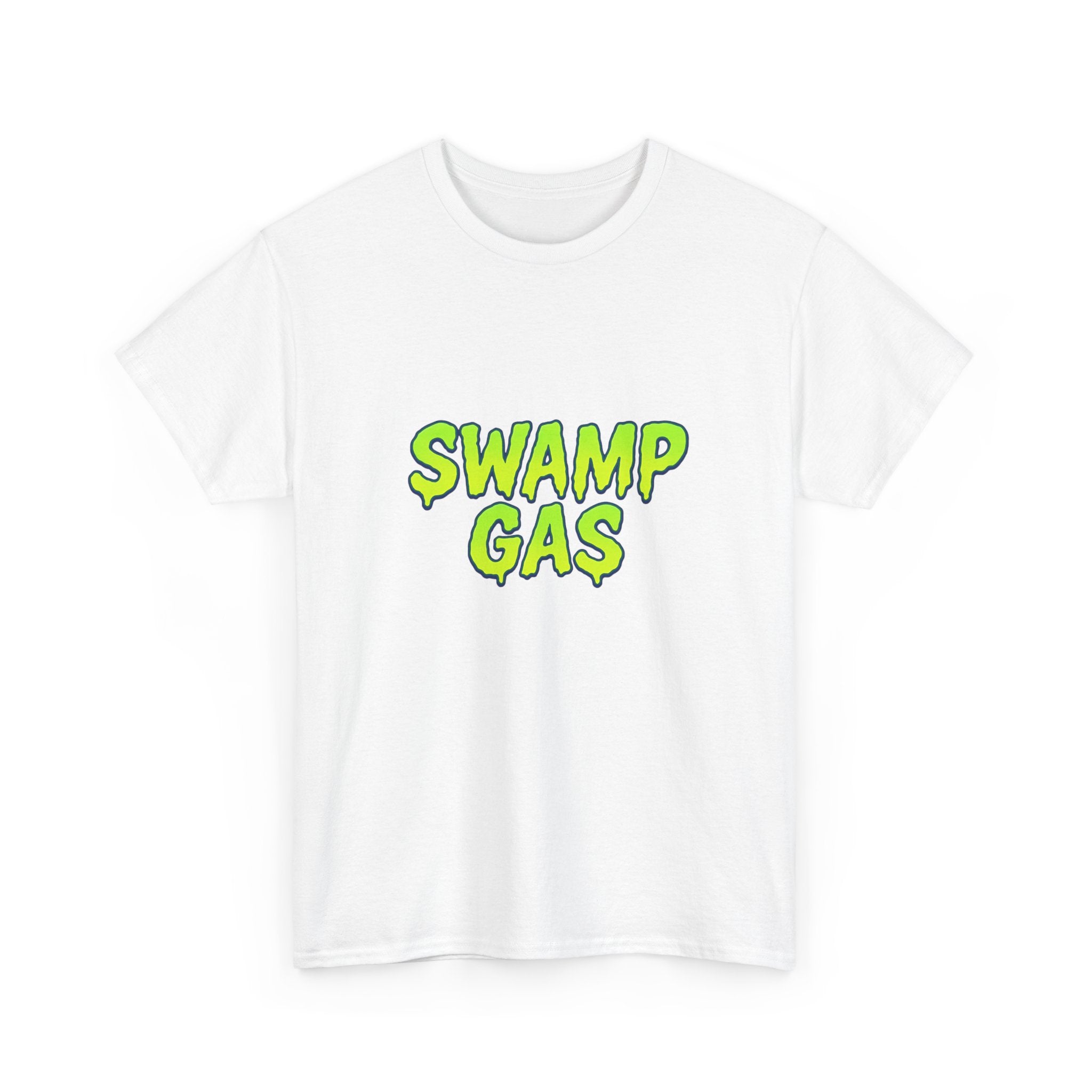 Swamp Gas Unisex Heavy Cotton Tee - Fun Graphic T-Shirt for Festivals, Parties, Gifts, Casual Wear, Retro Style