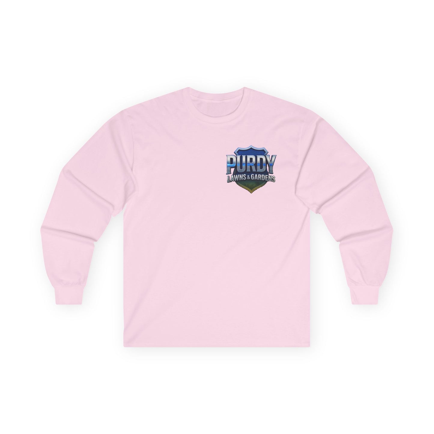 Purdy Lawns & Gardens Long Sleeve Tee, Gardening Shirt, Lawn Care Apparel, Casual Workwear, Unisex Garden Tee, Personalized Gift