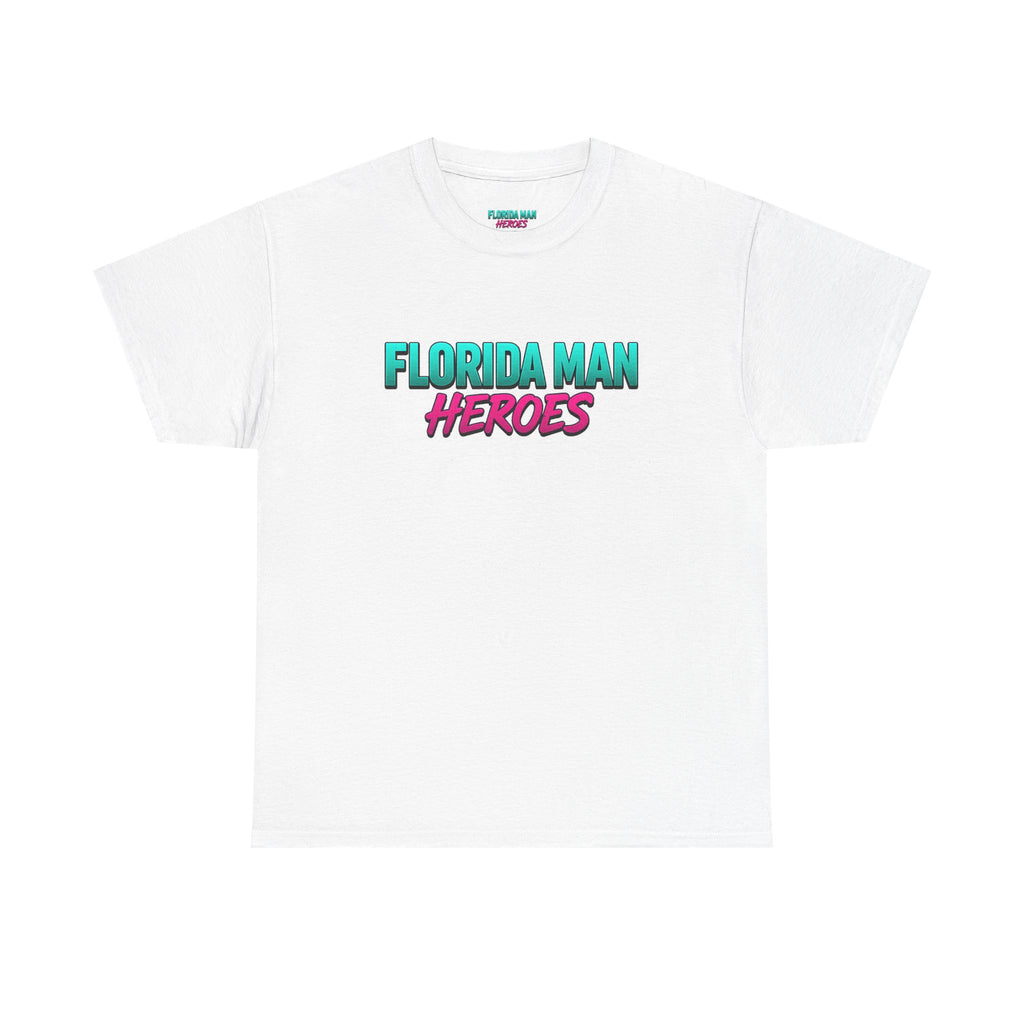 Florida Man Heroes Unisex Heavy Cotton Tee, Motivational Graphic Shirt, Humor Tee, Casual Summer Wear, Gift for Friends, Summer Vibes